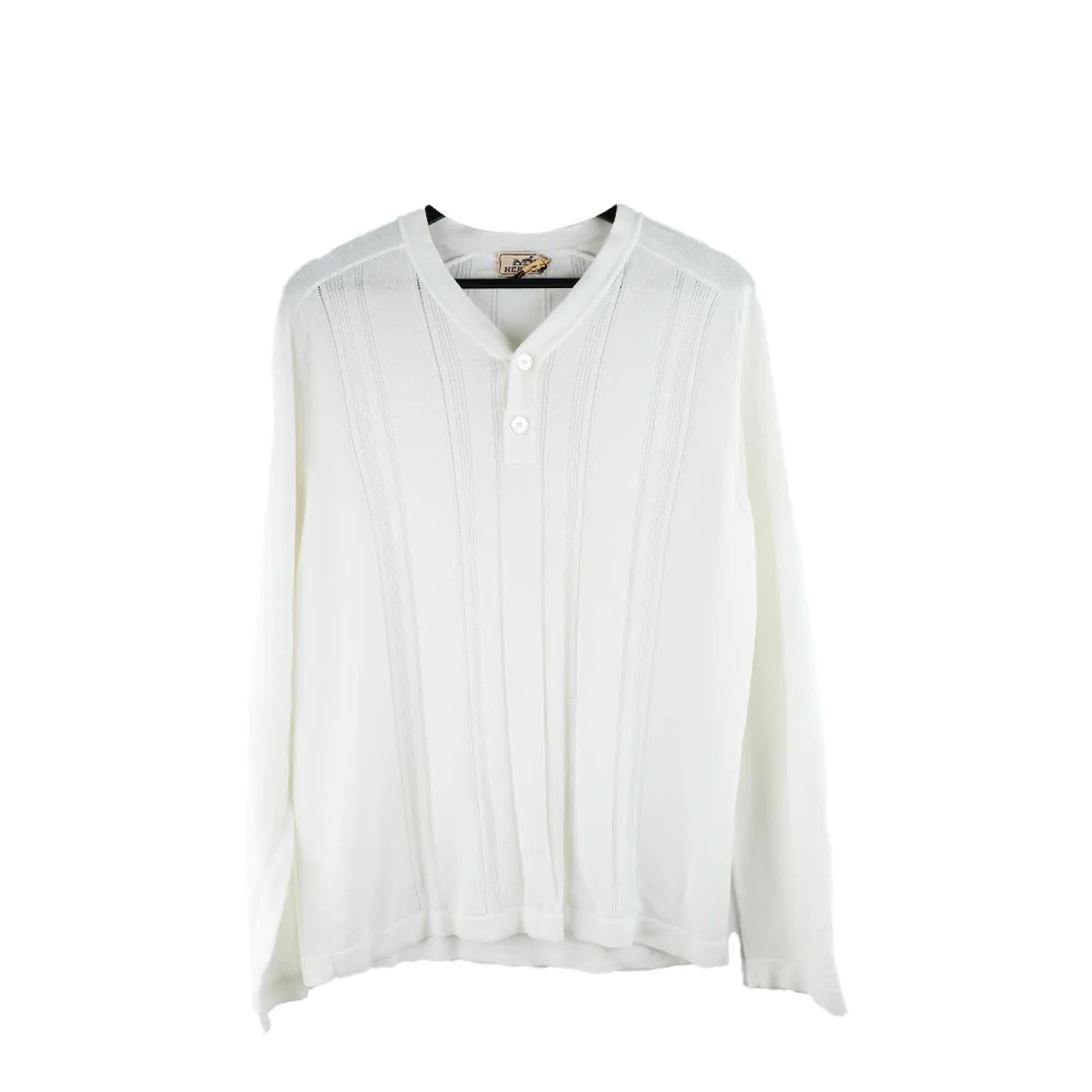 Herm�s HERMES Maglieria e felpe T.Cotone internazionale M Bianco  ref.1203593 - Joli Closet