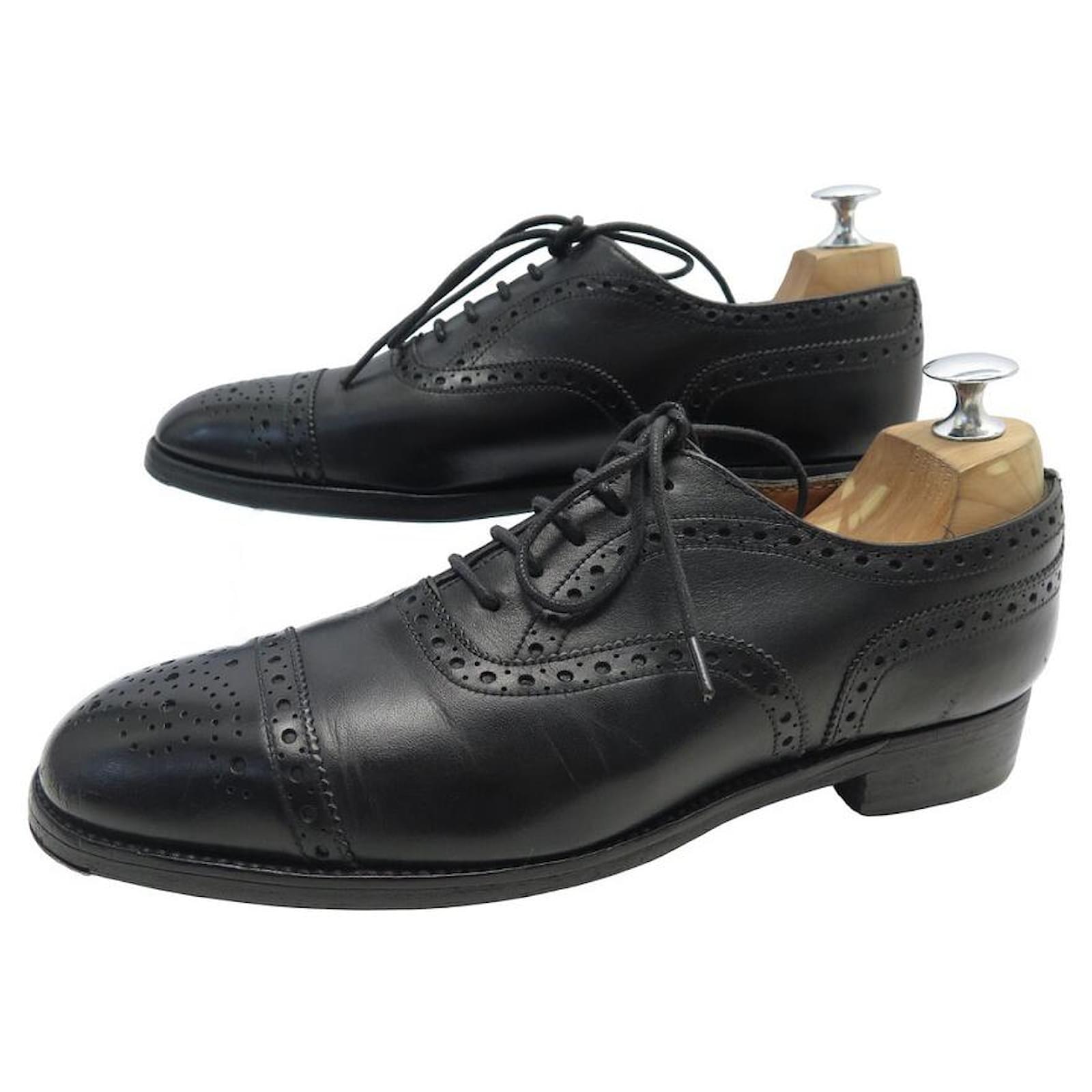 JM WESTON SHOES 310 RICHELIEU BOUT FLORAL 6D 40 end 39.5 LEATHER 