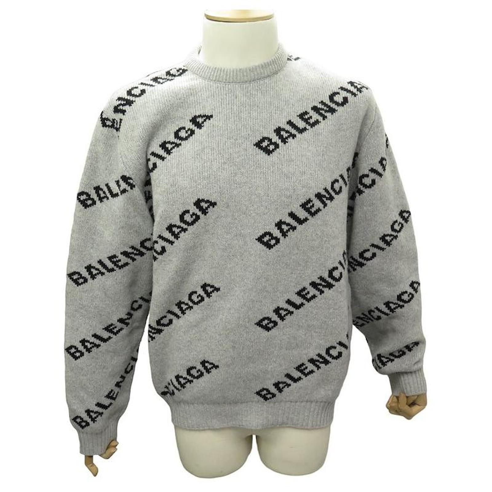 Gray balenciaga sweater best sale