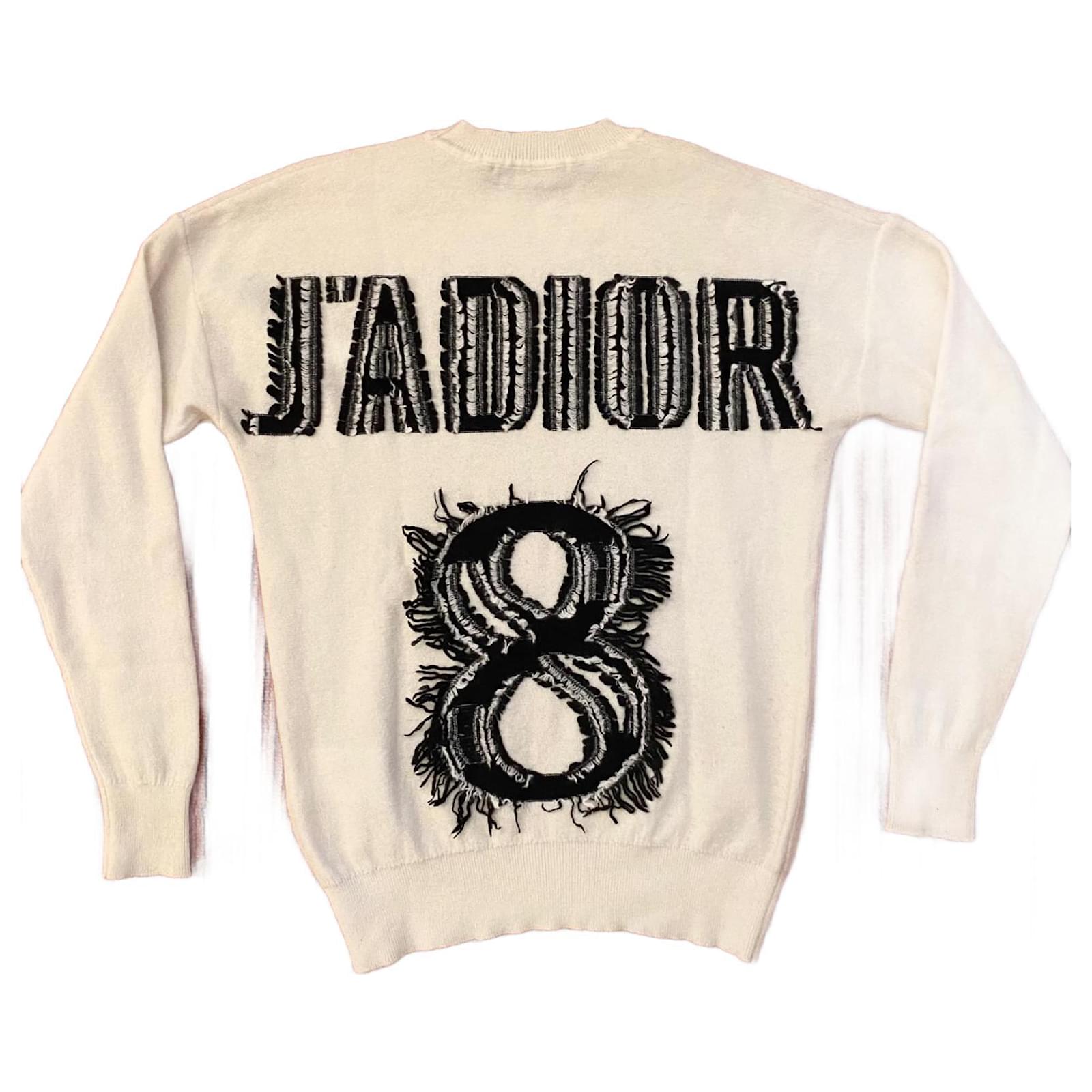 Dior J'adior 8 Cashmere Pullover Black Cream ref.1211134 - Joli Closet