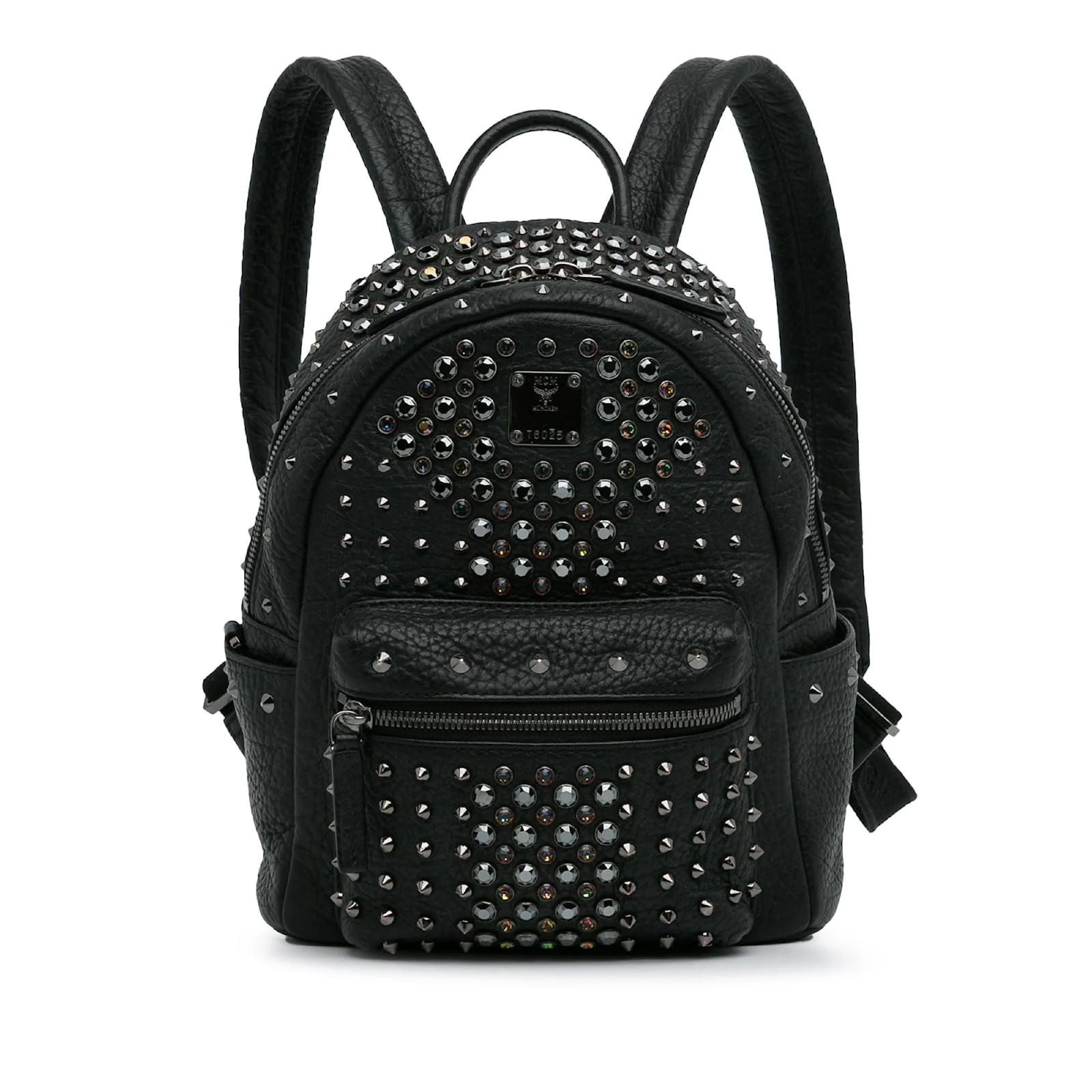 Black MCM Mini Diamond Stark Swarovski Crystal Embellished