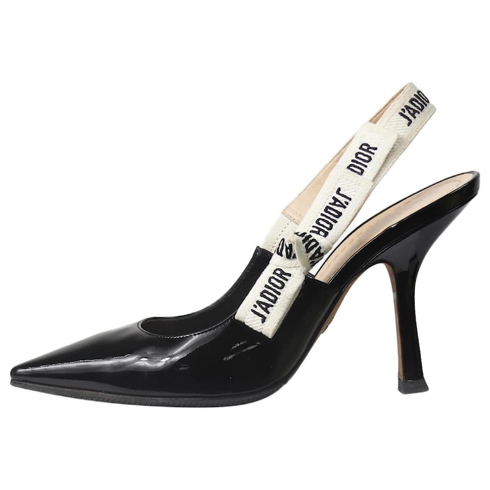 Christian Dior Black J'Adior slingback pumps - size EU 37