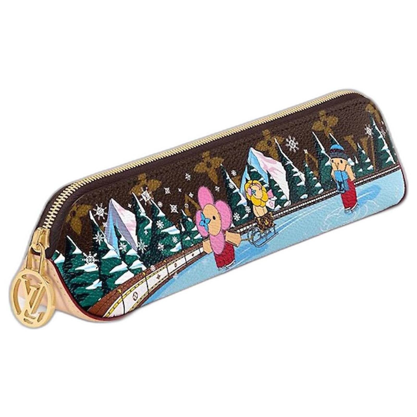 Louis Vuitton LV Elizabeth Pencil Pouch Ice Skating Xmas Multiple
