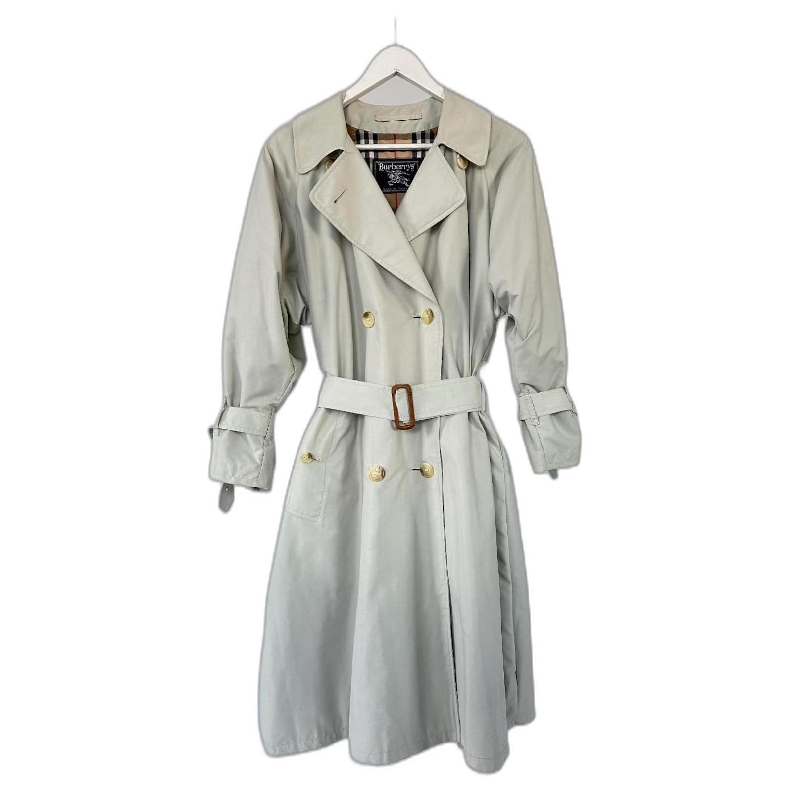 Vintage Burberry the Waterloo trench coat Beige Cream Eggshell Cotton ref.1215690 Joli Closet