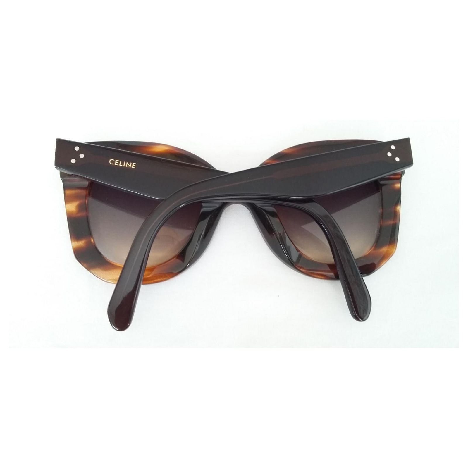 Celine Brown Leopard Sunglasses Celine Acetate Triomphe 01 Sunglasses CL 40238U Leopard  main image 3