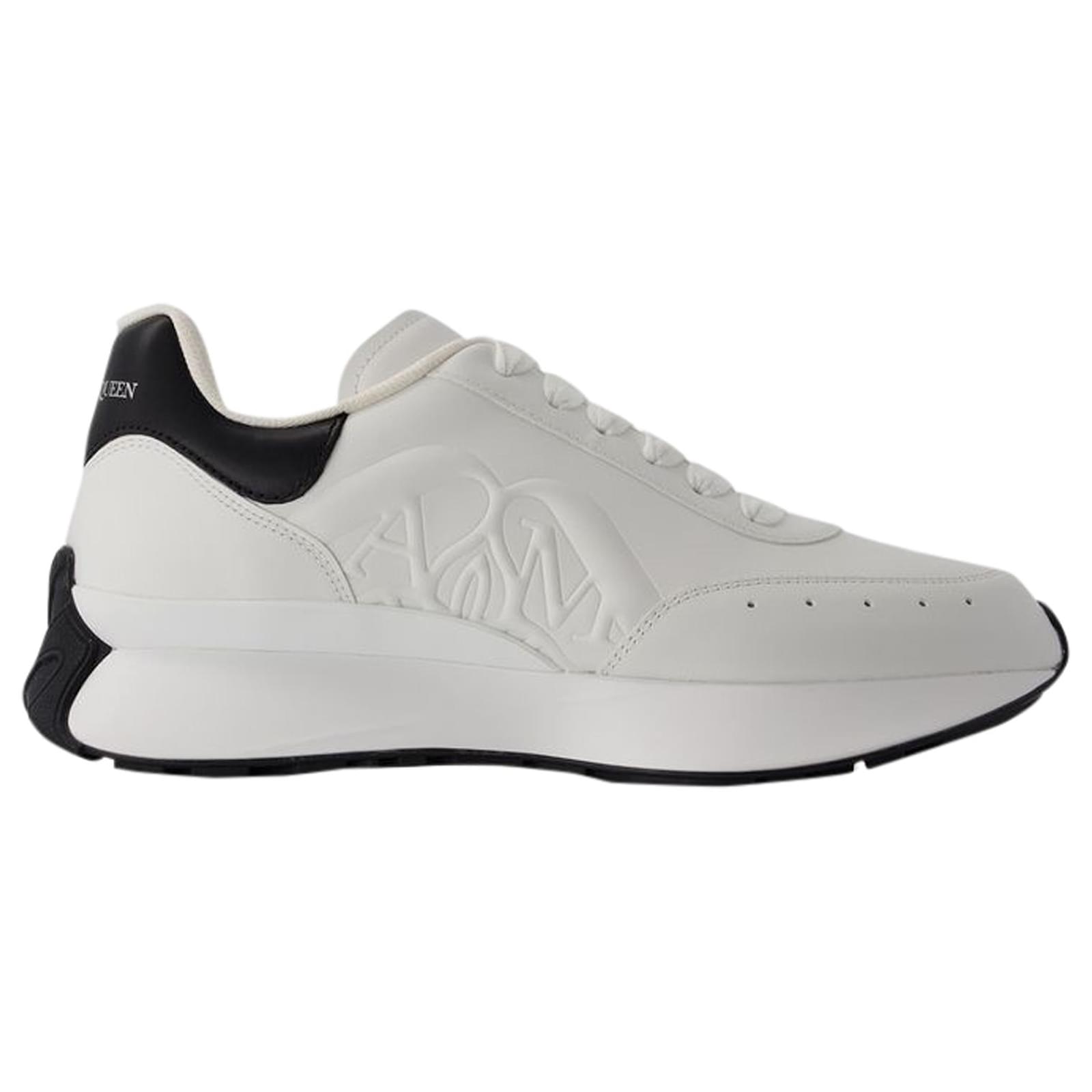 Sneakers Sprint Runner - Alexander Mcqueen - Pelle - Bianca/Black Bianco  Vitello simile a un vitello ref.1217225 - Joli Closet