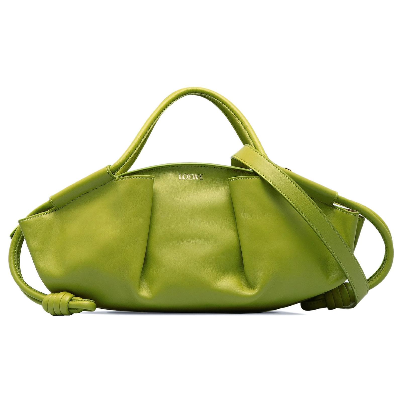 Loewe Green Paseo Satchel Leather Pony-style calfskin ref.1217579