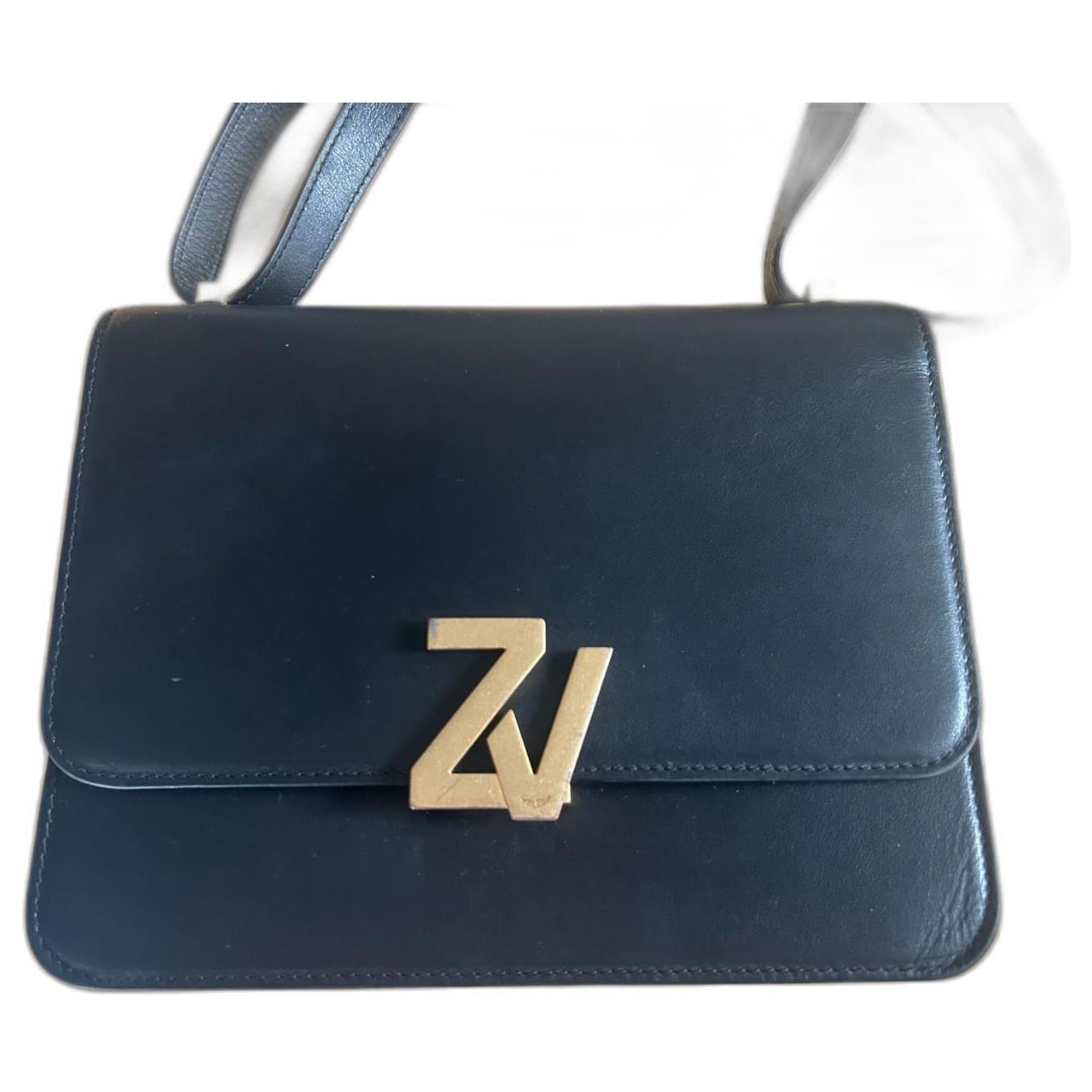 Sac Zadig & Voltaire ZV Initiale Le Tote - Sac De Jour Bandoulière En Cuir Noir, Occasion, Doublure Tissu