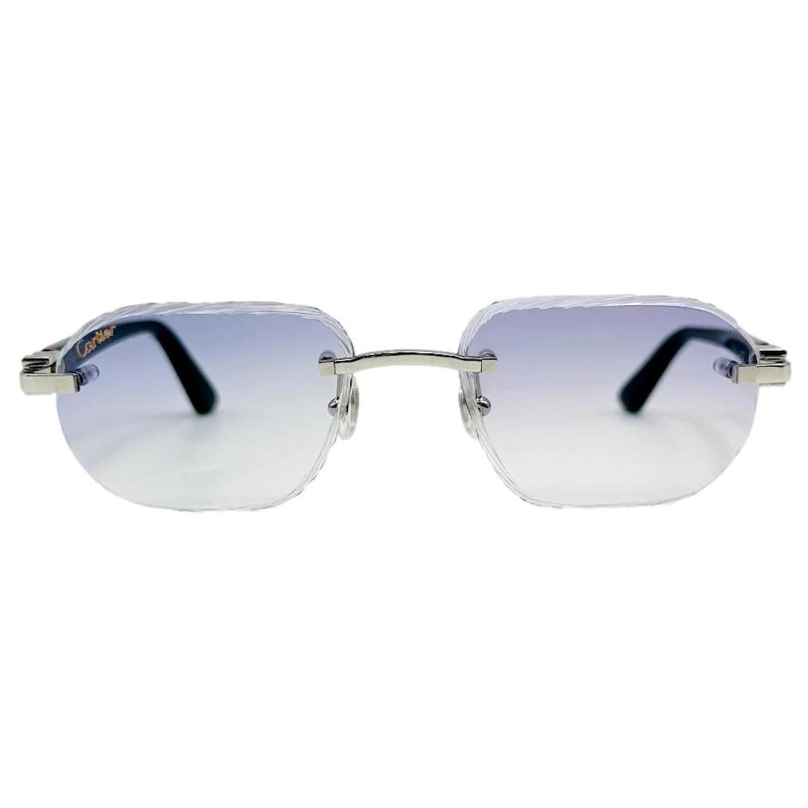 Lunettes de soleil Cartier 12ème Art en acétate bleu Acetate ref.1222471 -  Joli Closet