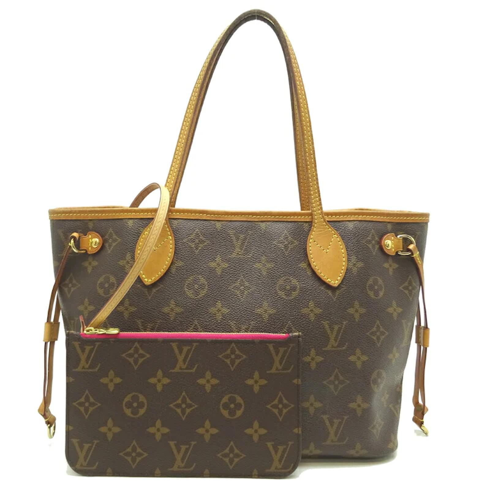 Louis Vuitton Monogram Neverfull PM M41245 Brown Cloth