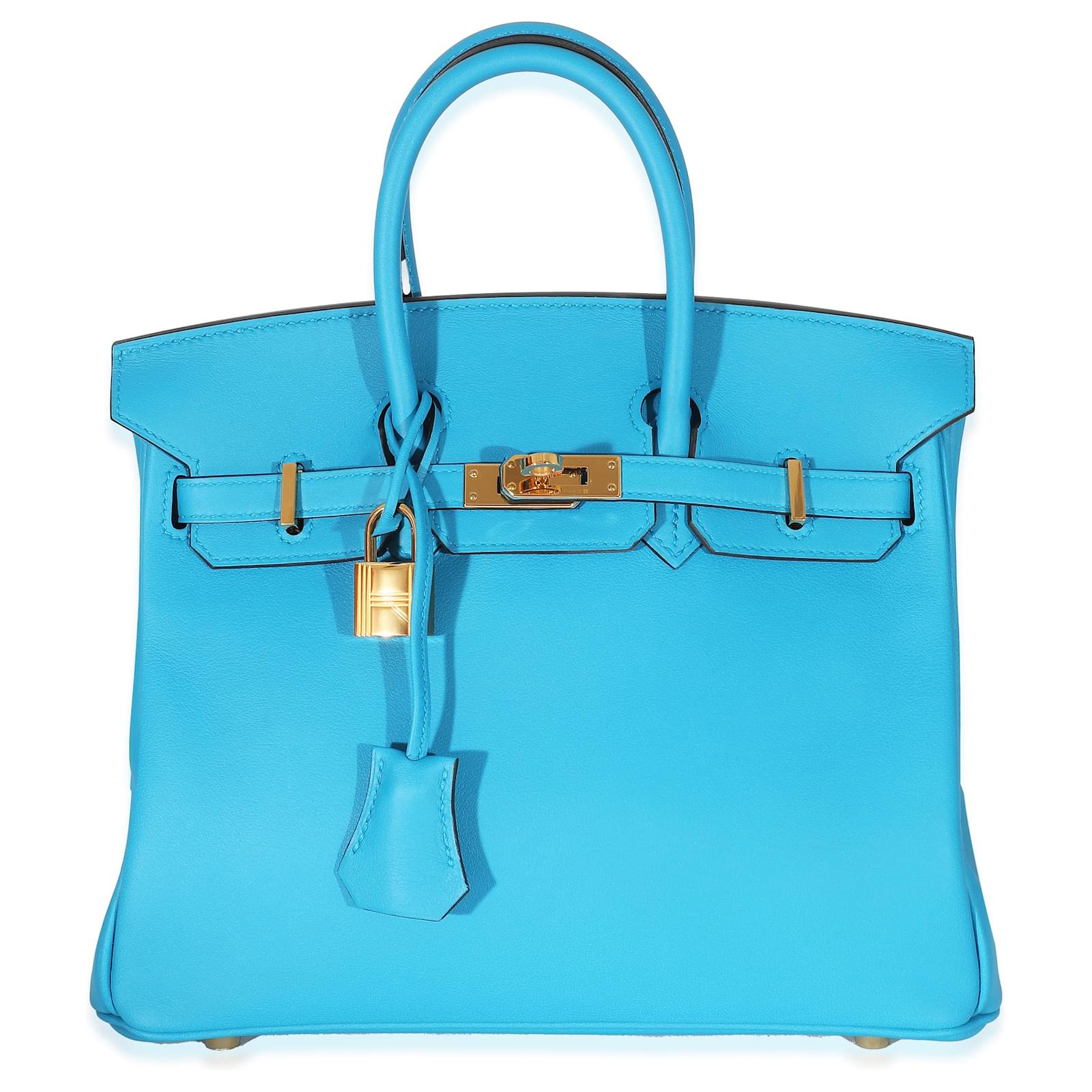 Hermès Bleu Zanzibar Swift Birkin 25 GHW Blue Leather