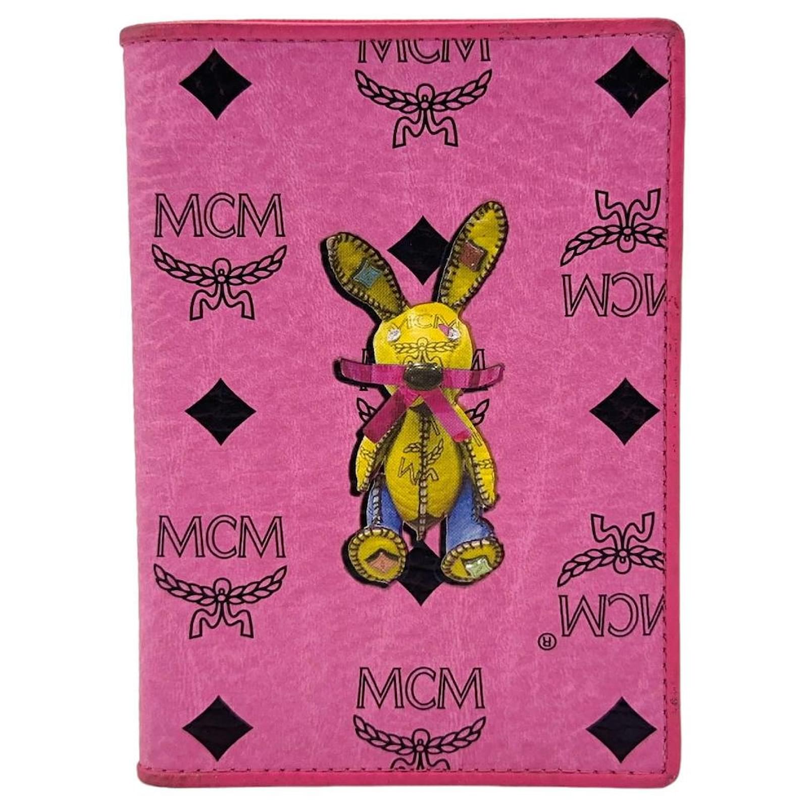 MCM Rabbit Print Pink Etui Scheckkarten Cardholder Geldbörse