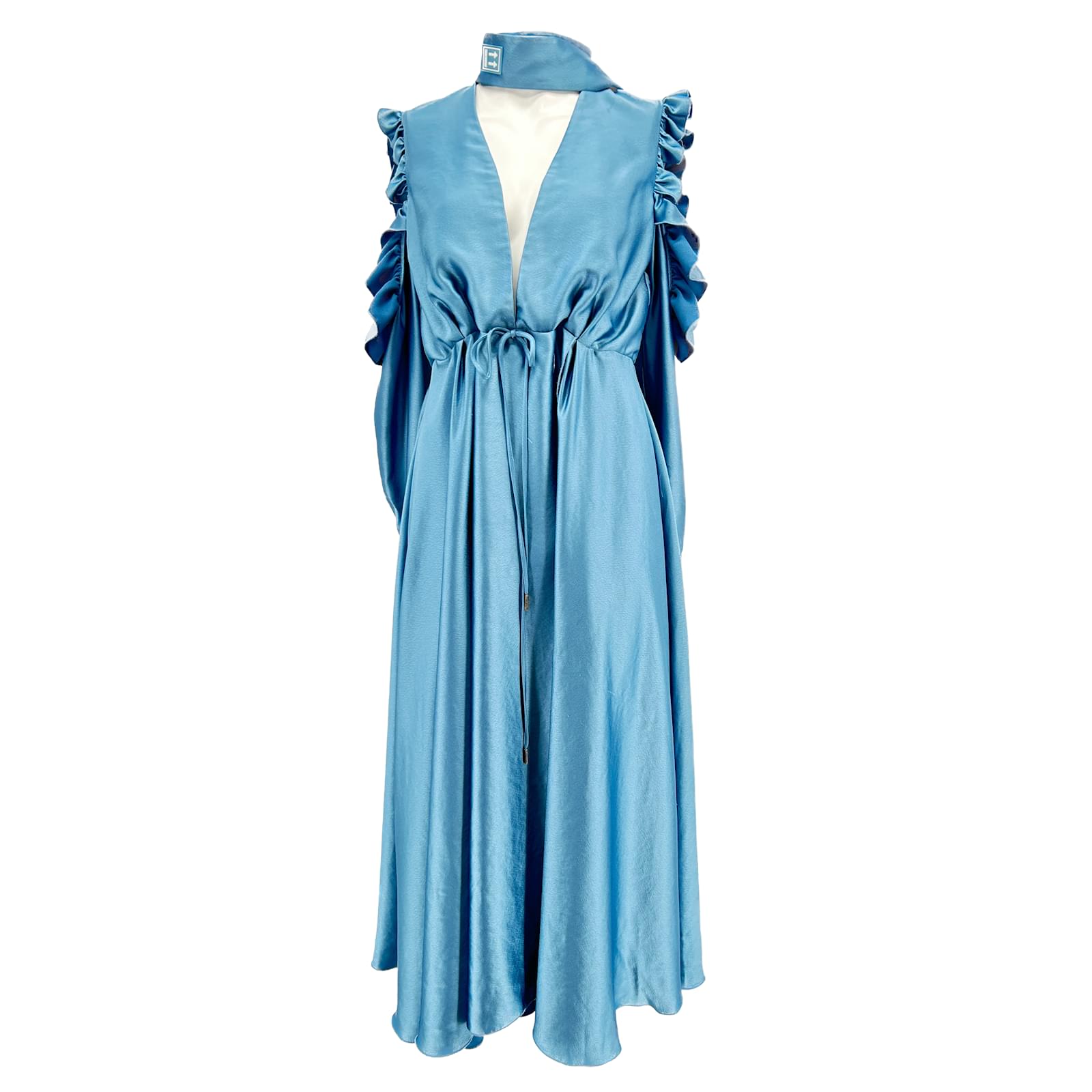 Off White Abito Off-White 42 Poliestere Blu