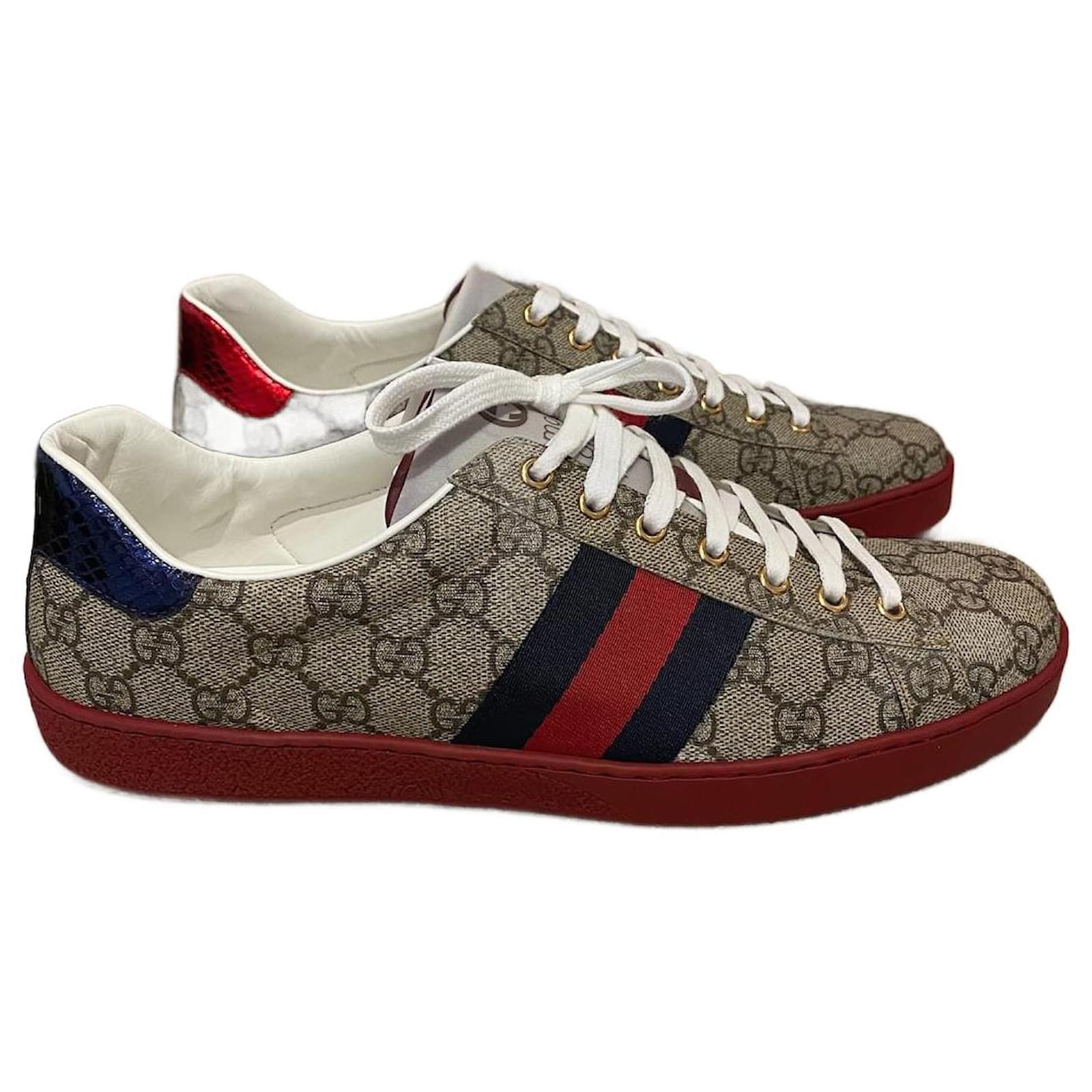 GUCCI Scarpe da ginnastica T.Unione Europea 44 stoffa Beige Tela ref.1230760 Joli Closet