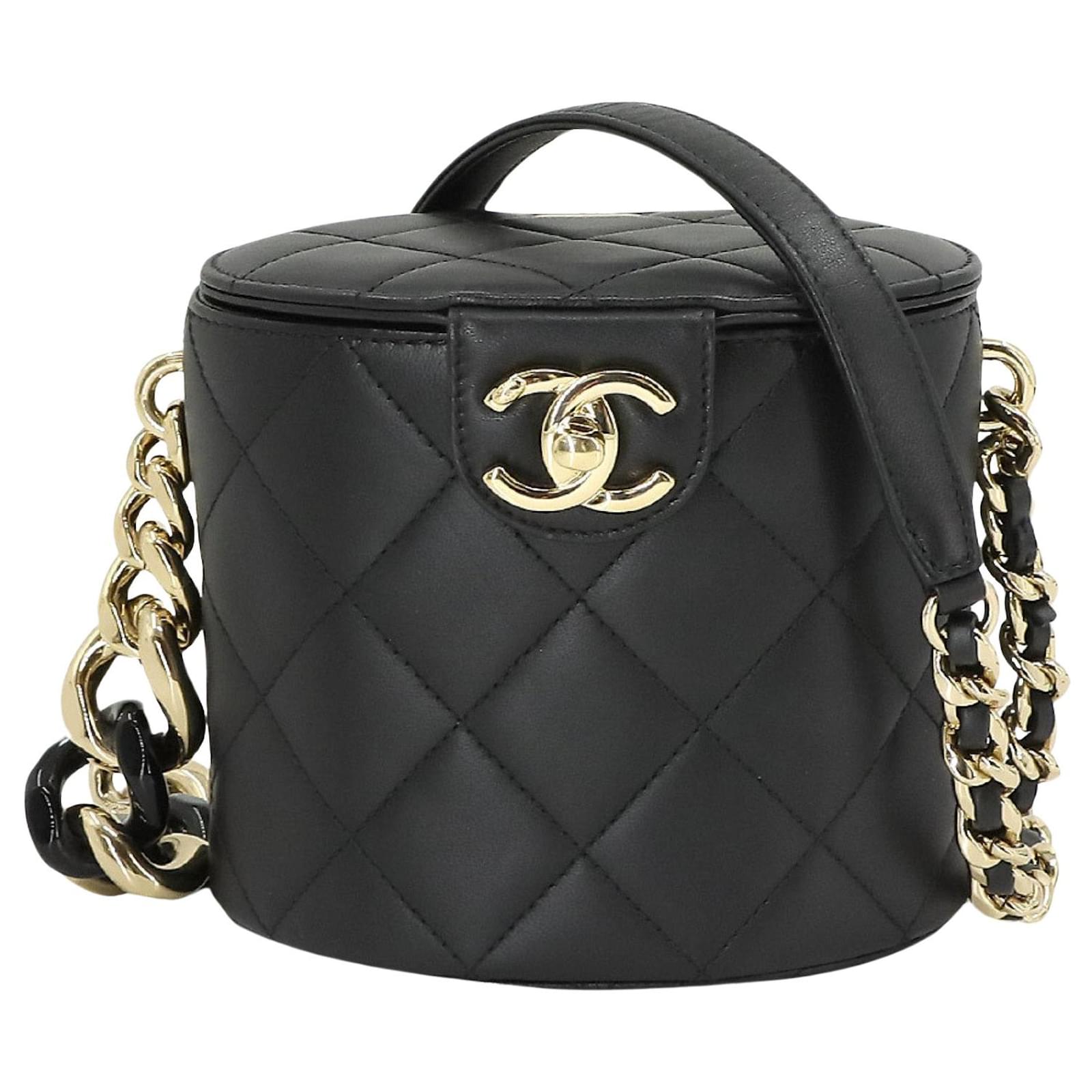 Chanel Vanity Black Leather ref.1232442 - Joli Closet