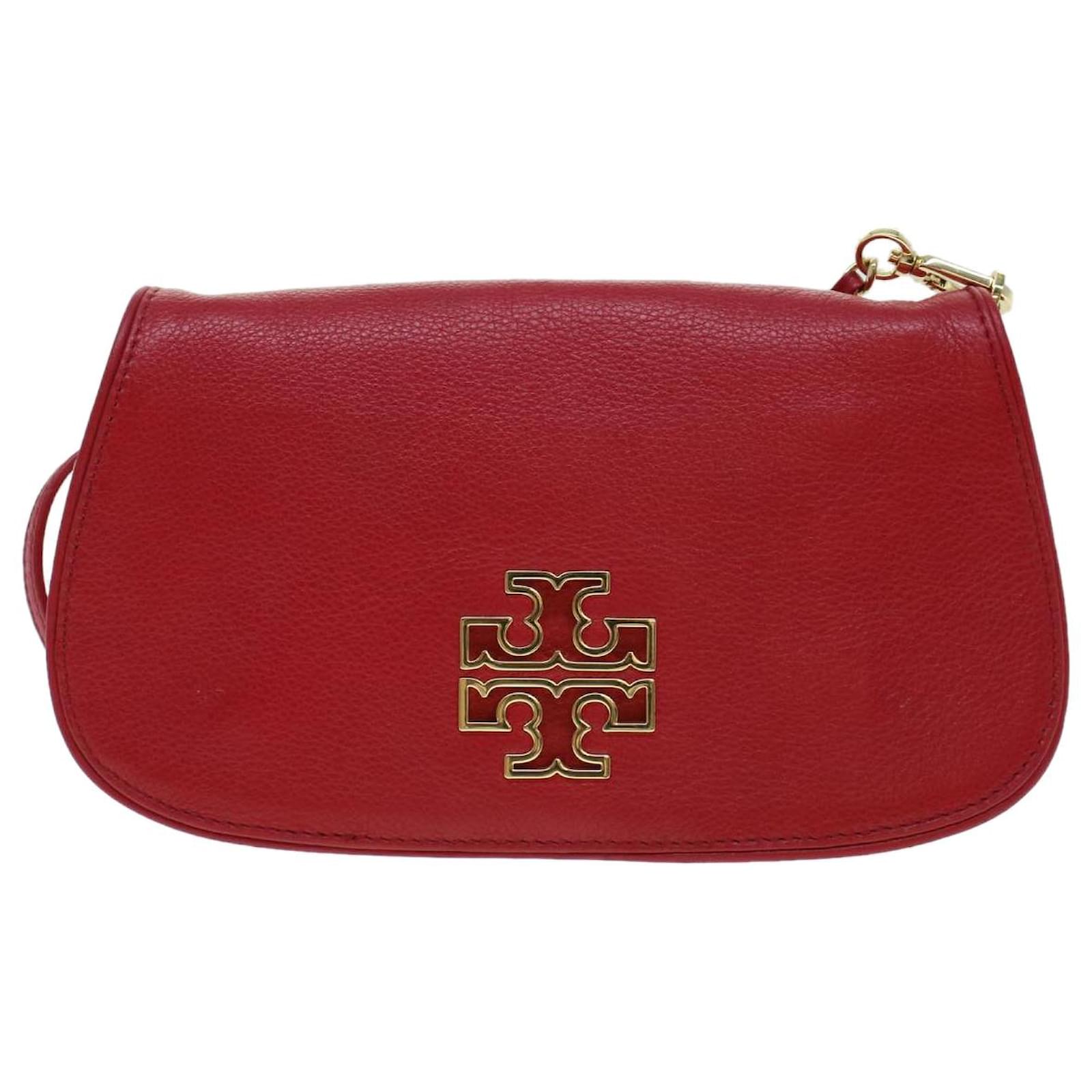 Tory store Burch red logo clutch