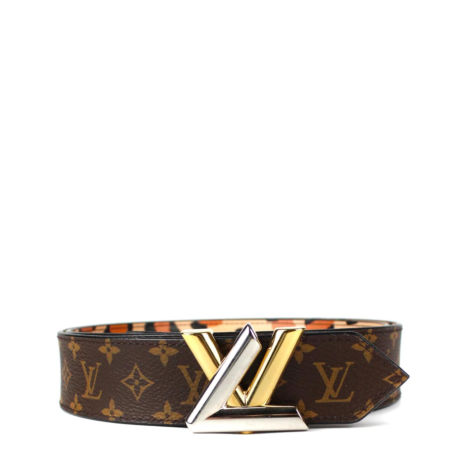 Louis Vuitton Belt 【95CM】 LOUIS VUITTON REVERSIBLE BELT LV 40MM EMBOSSED VIRGIL ABLOH WHITE