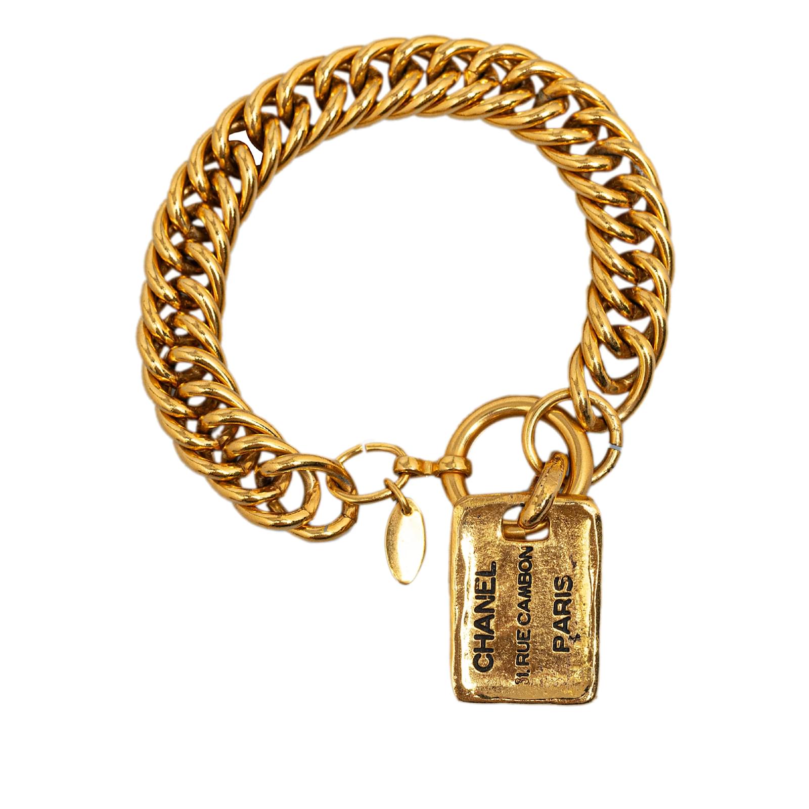 CHANEL ゴールドチャーム 11 RUE CAMBON PARIS CHANEL Cambon Paris 31 Rue Coin Chain Bracelet Charm Gold