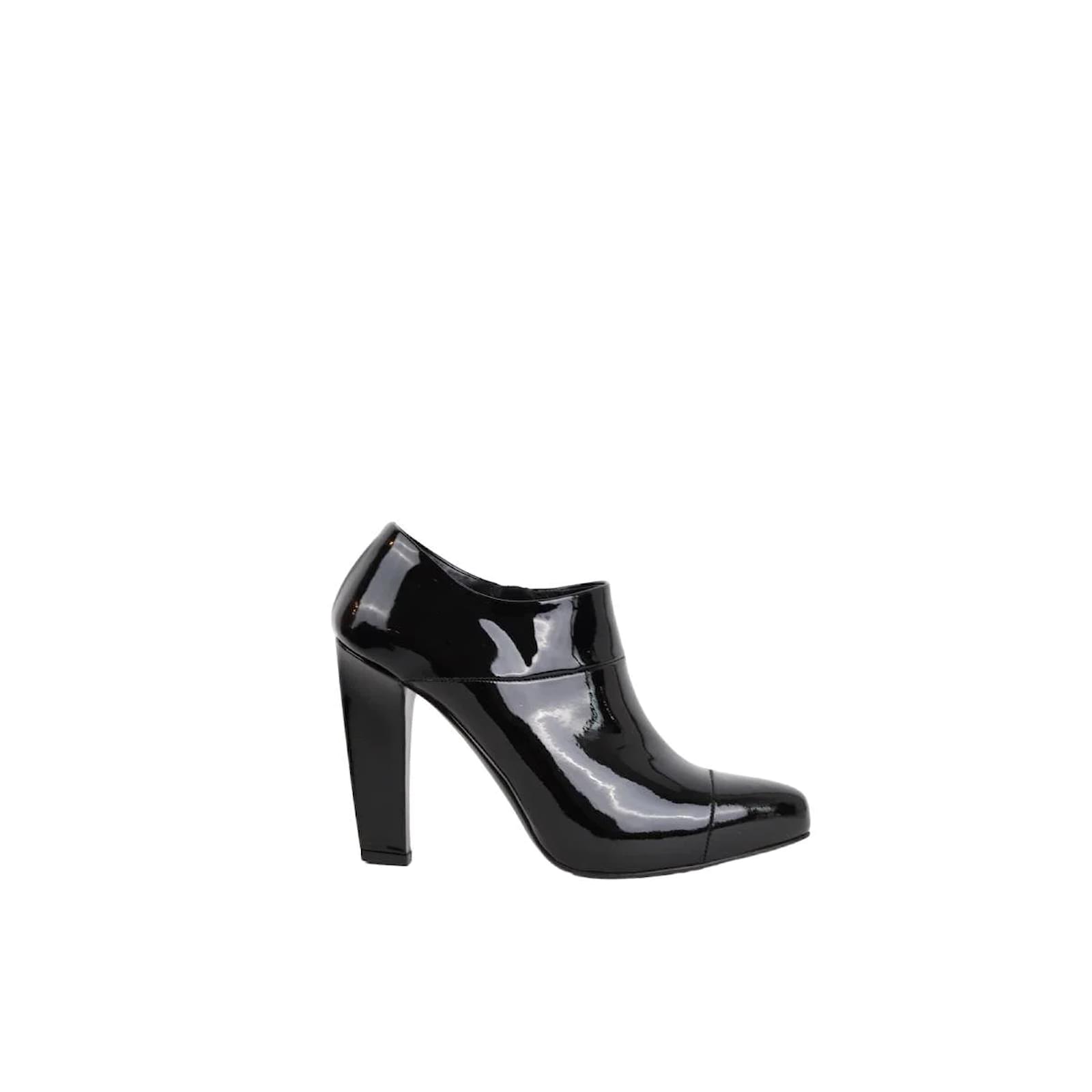 Botas Negras Botines Patentes Prada BOTAS DE PIEL PATENTES Negro