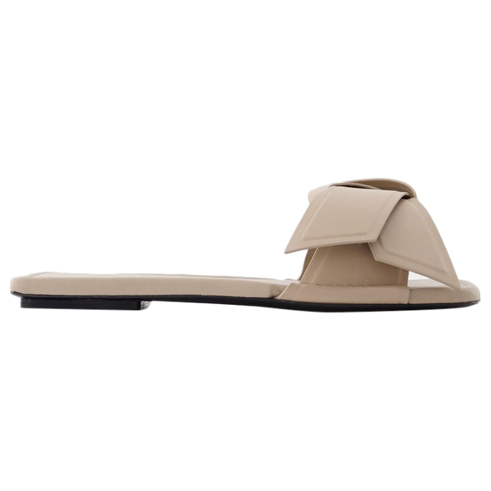 Musubi Sandals - Acne Studios - Leather - Beige Brown Pony