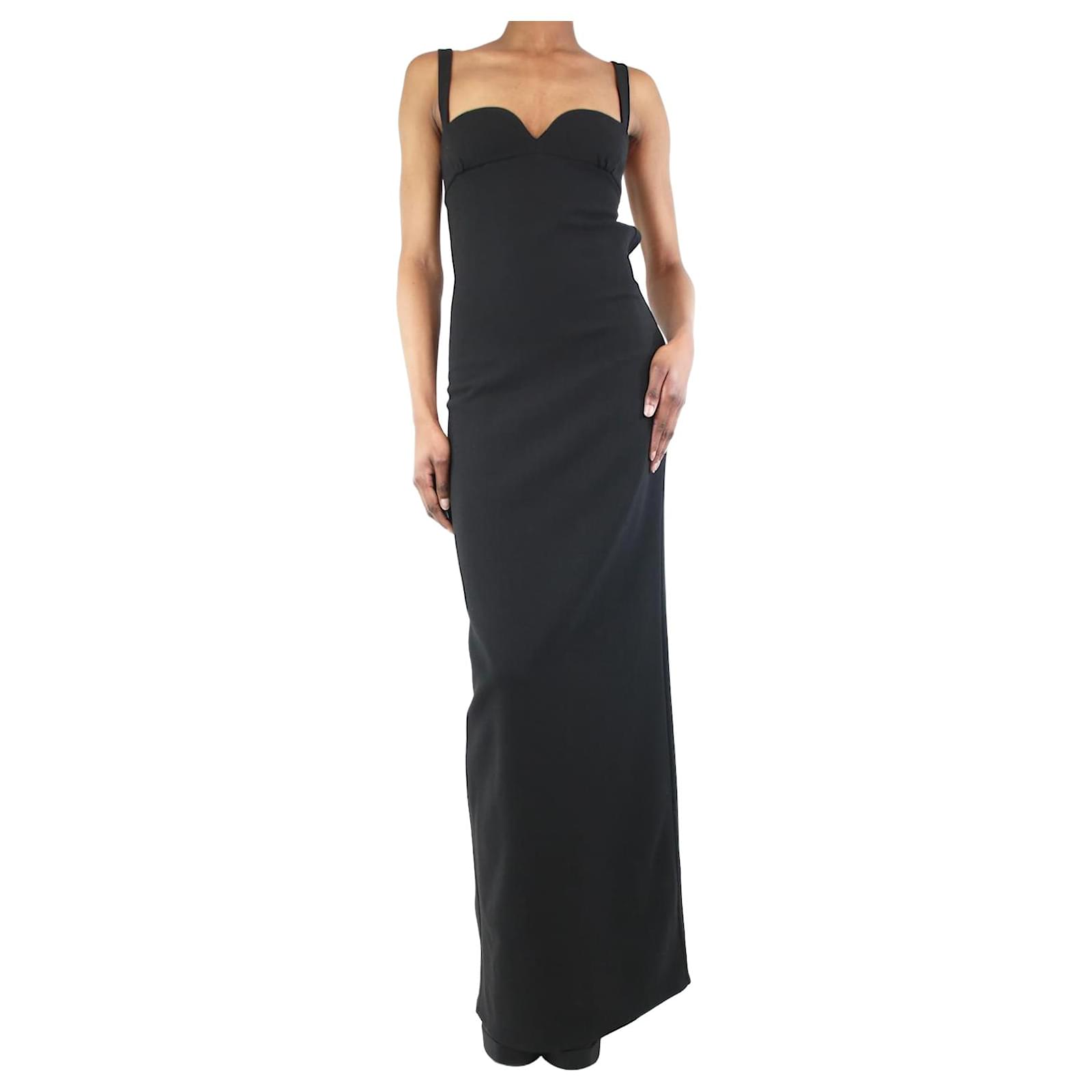 princess polly baby blue dress Magda Butrym Black sweetheart bustier maxi dress - size UK 6 (Sold)