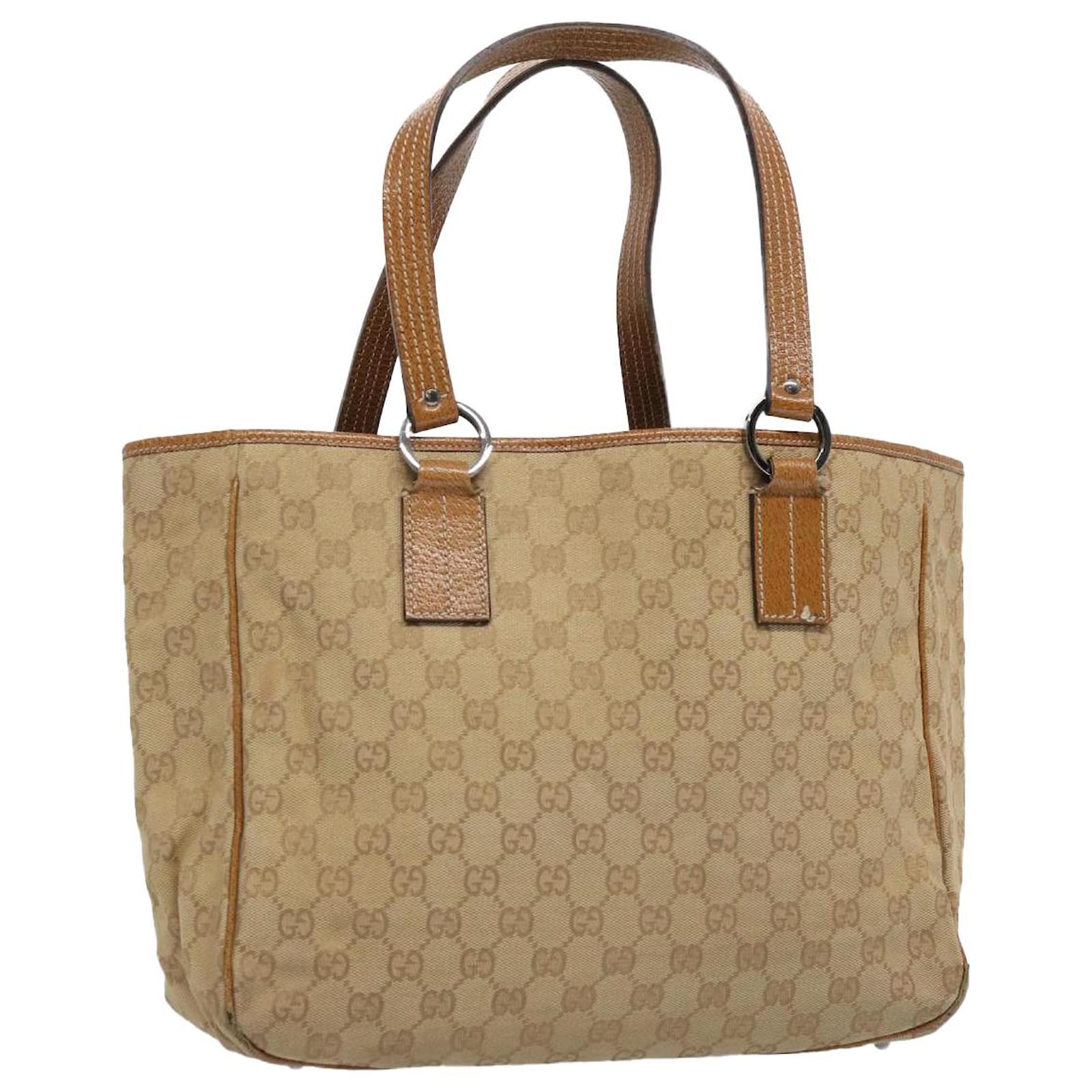 GUCCI GG Canvas Tote Bag Beige 113017 auth 62759 ref.JC1255687
