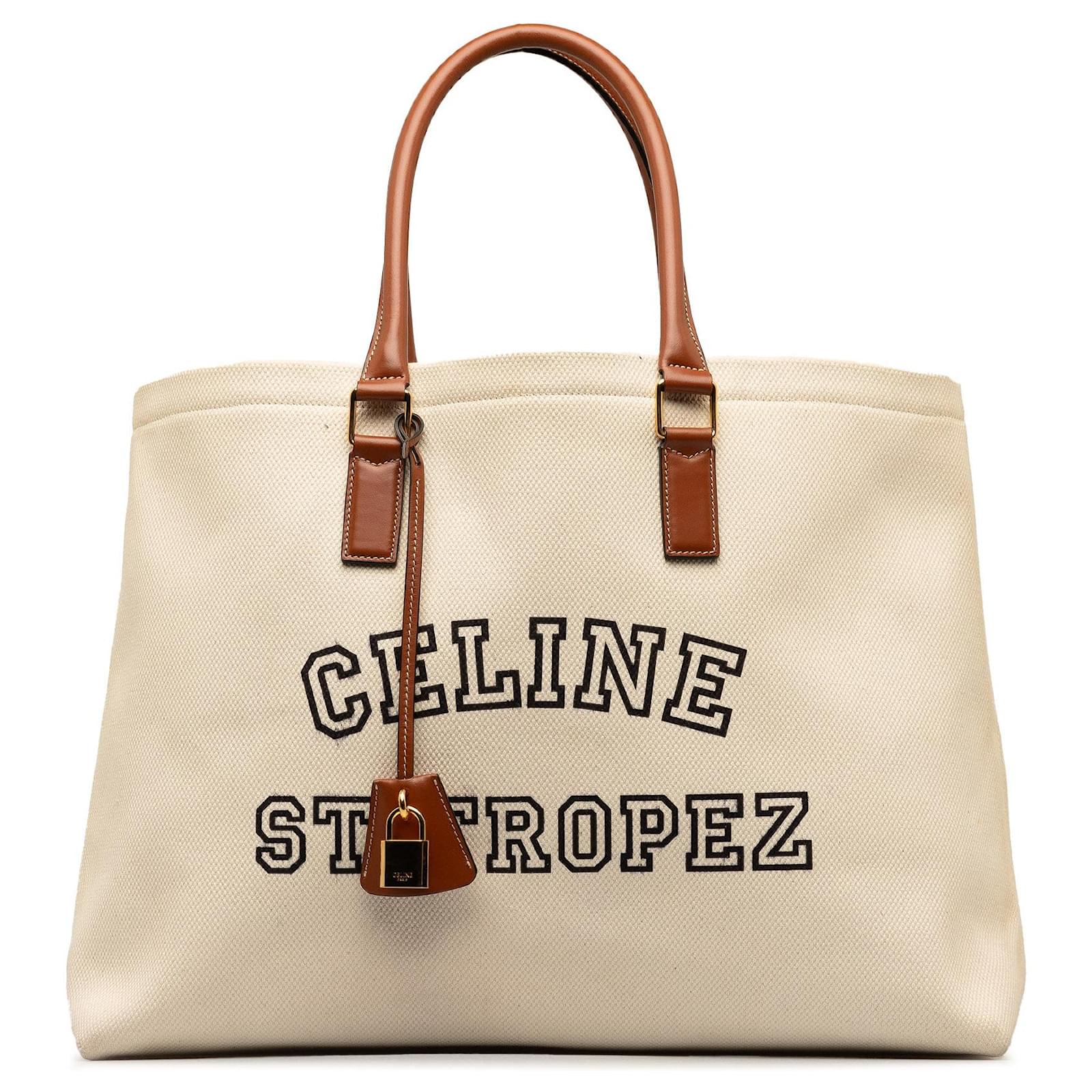 Celine Beige Celine St. Borsa tote Cabas orizzontale Tropez Pelle ref.1268791 Joli Closet