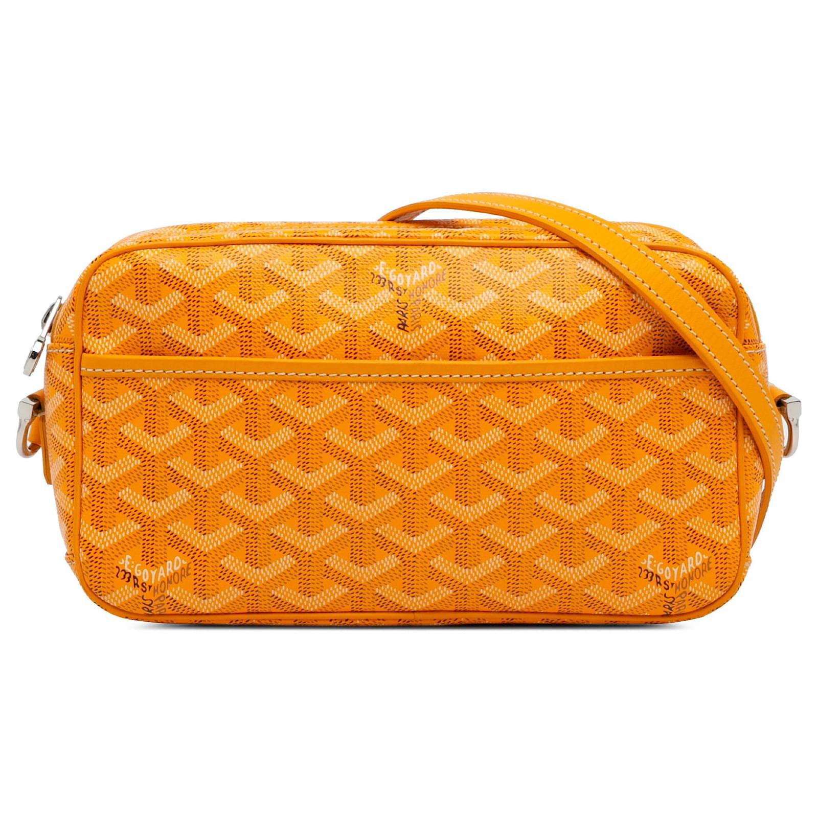 Orange Goyard Goyardine Sac Cap Vert Crossbody Bag Leather ref