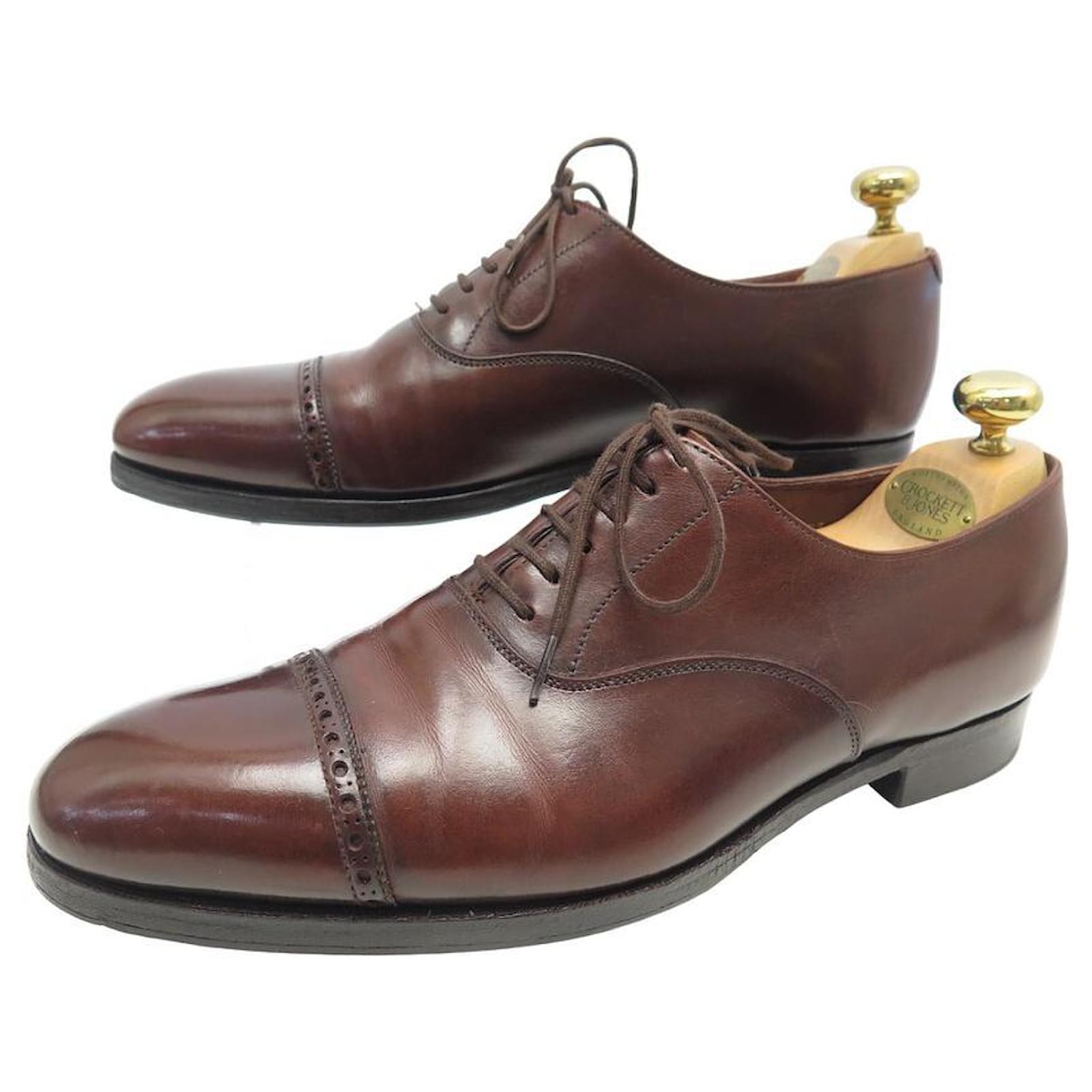 CROCKETT & JONES MELCOMBE SHOES 5690-11b 6E 40 LEATHER + SHOES