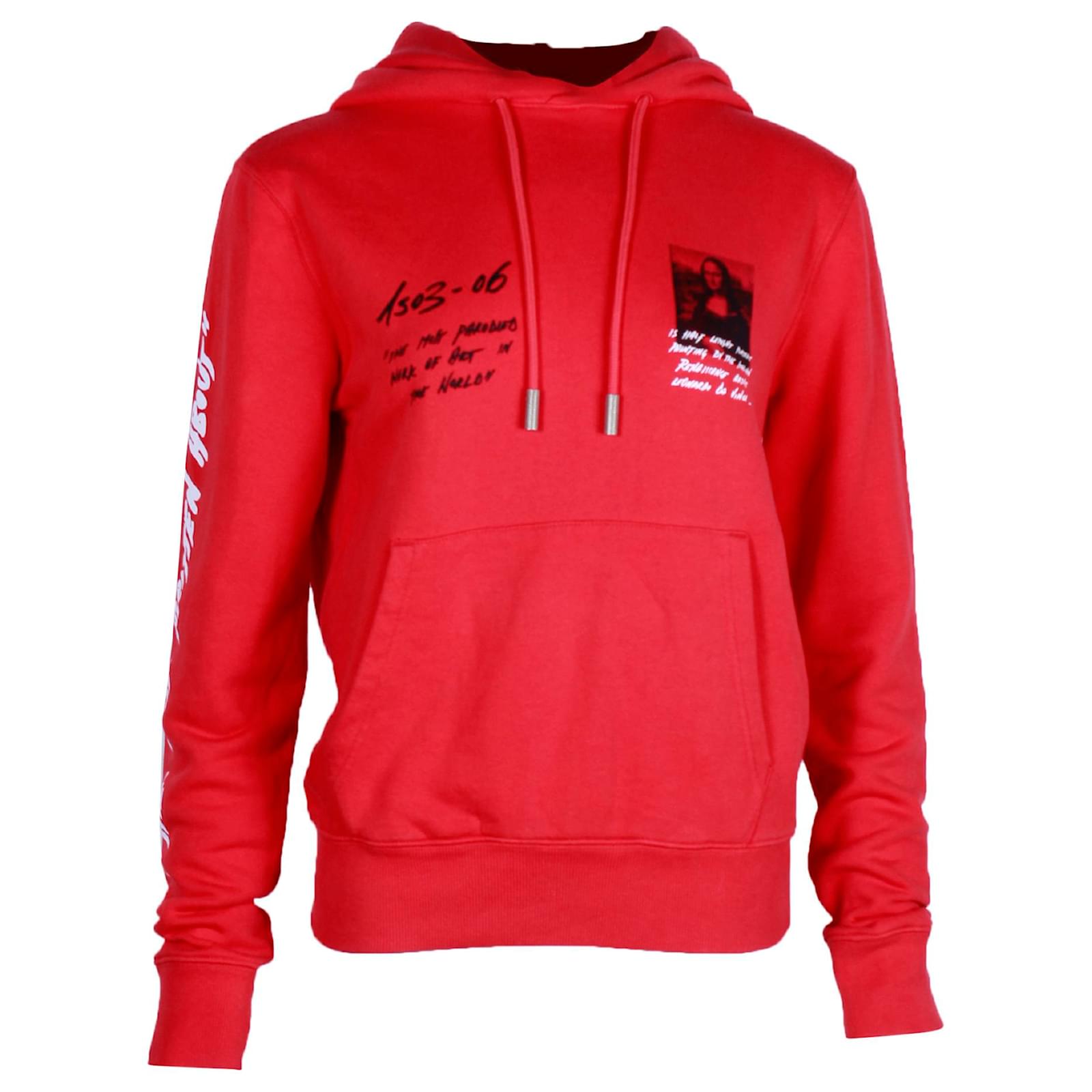 Hoodie Off White Pulli Rot Pullover Hoodie Off White Hoodie Rot