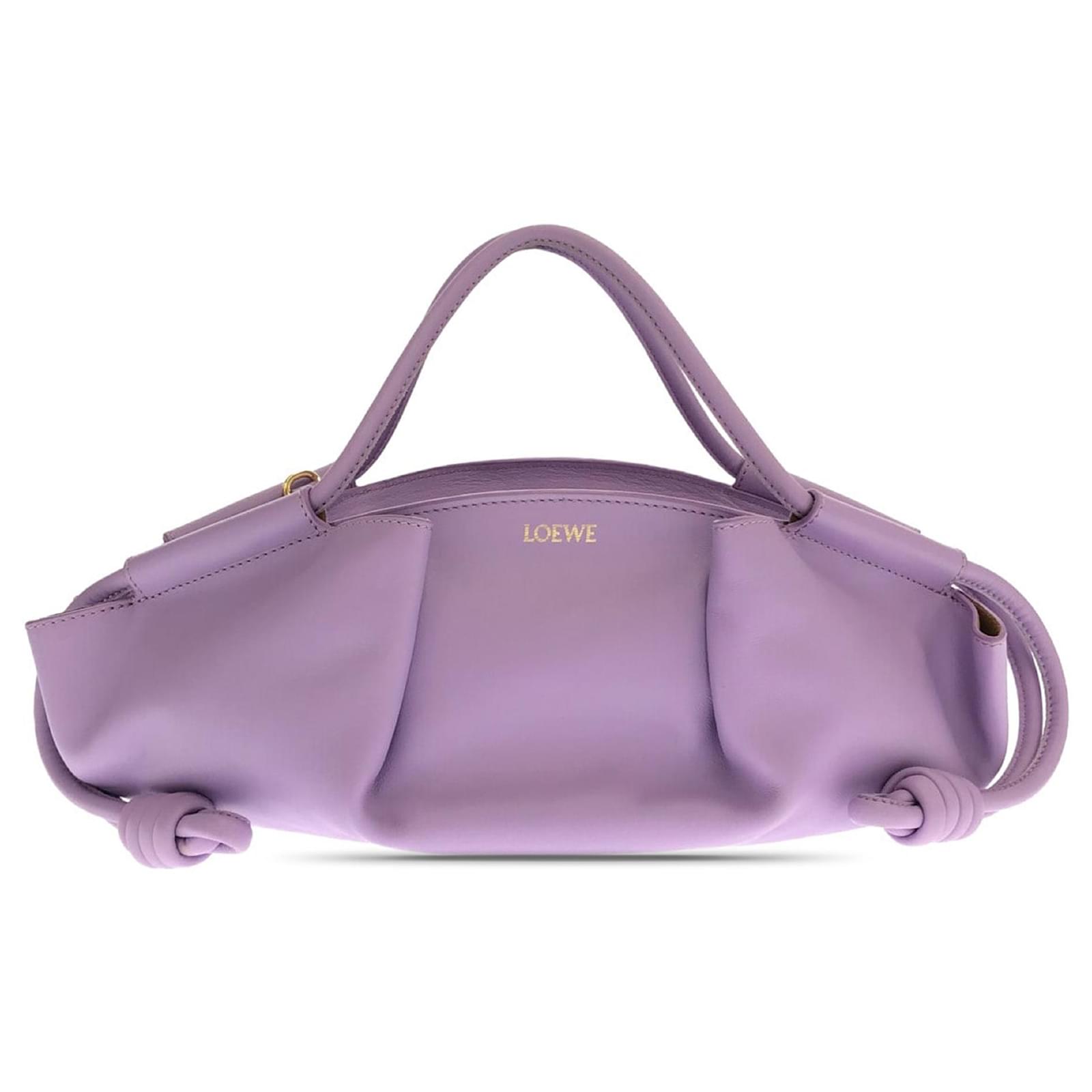 【関税&送料込】Loewe Lilac Nappa Leather Paseo Shoulder Bag Purple Loewe Small Leather Paseo Satchel ref.1283675 - Joli