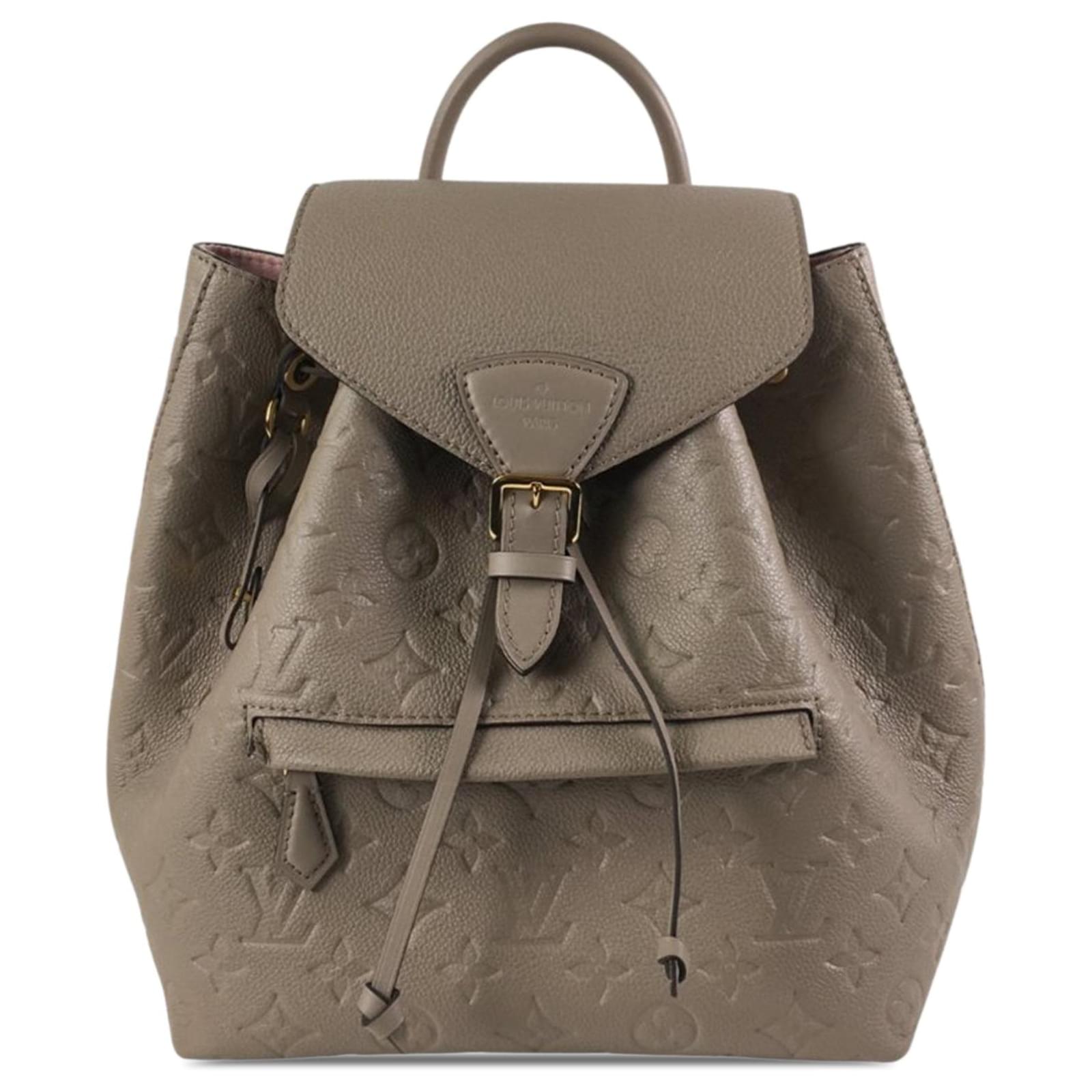 Taupe Louis Vuitton Monogram Empreinte Montsouris Backpack Leather  ref.1283680 - Joli Closet
