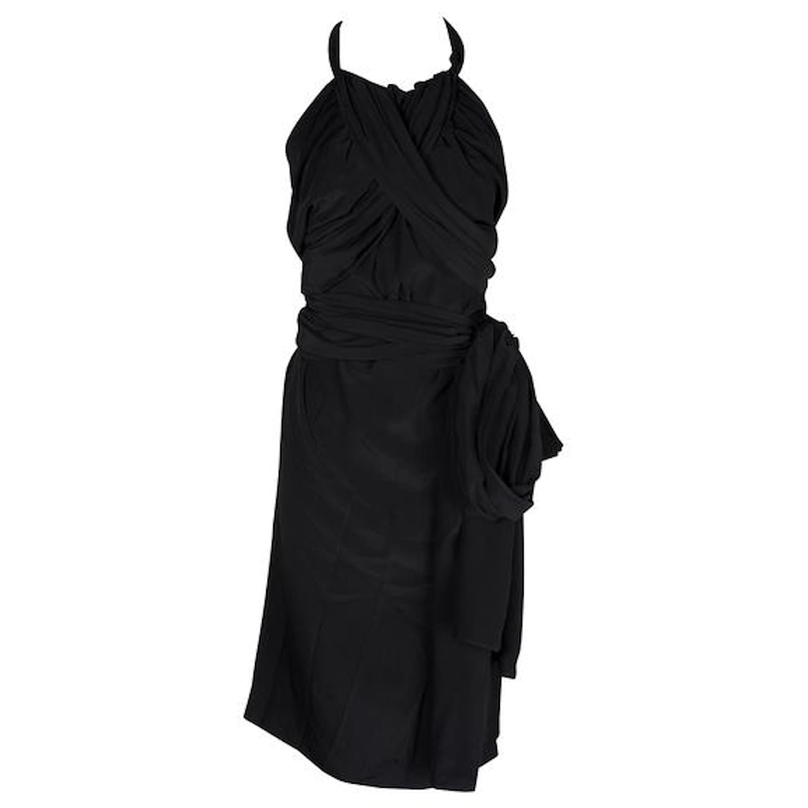 Yves Saint Laurent Black One Shoulder with Side Train ref.1285010