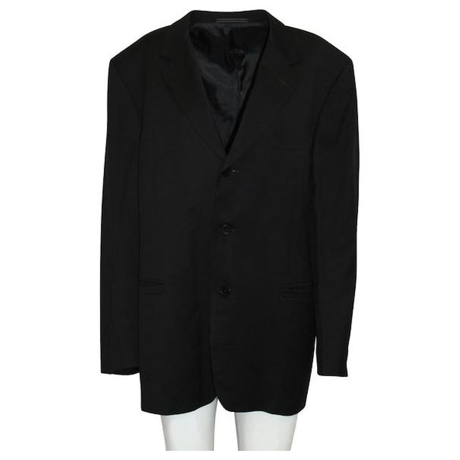 Versace Schwarz Vintage Versace Classic V2 Blazer Wolle Viskose ref.1285072  - Joli Closet