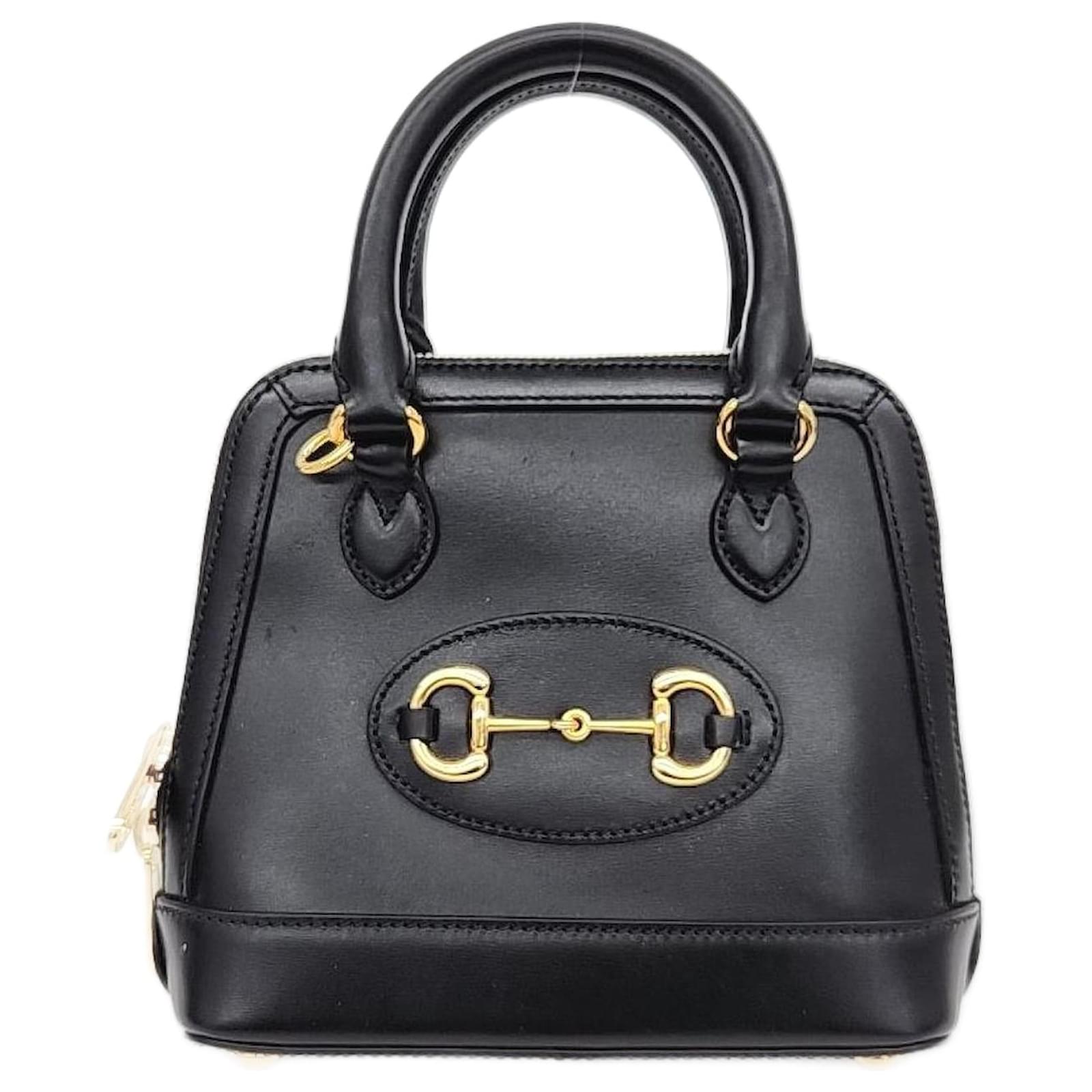 GUCCI Horsebit 1955 Mini-Tasche mit Griff oben Schwarz