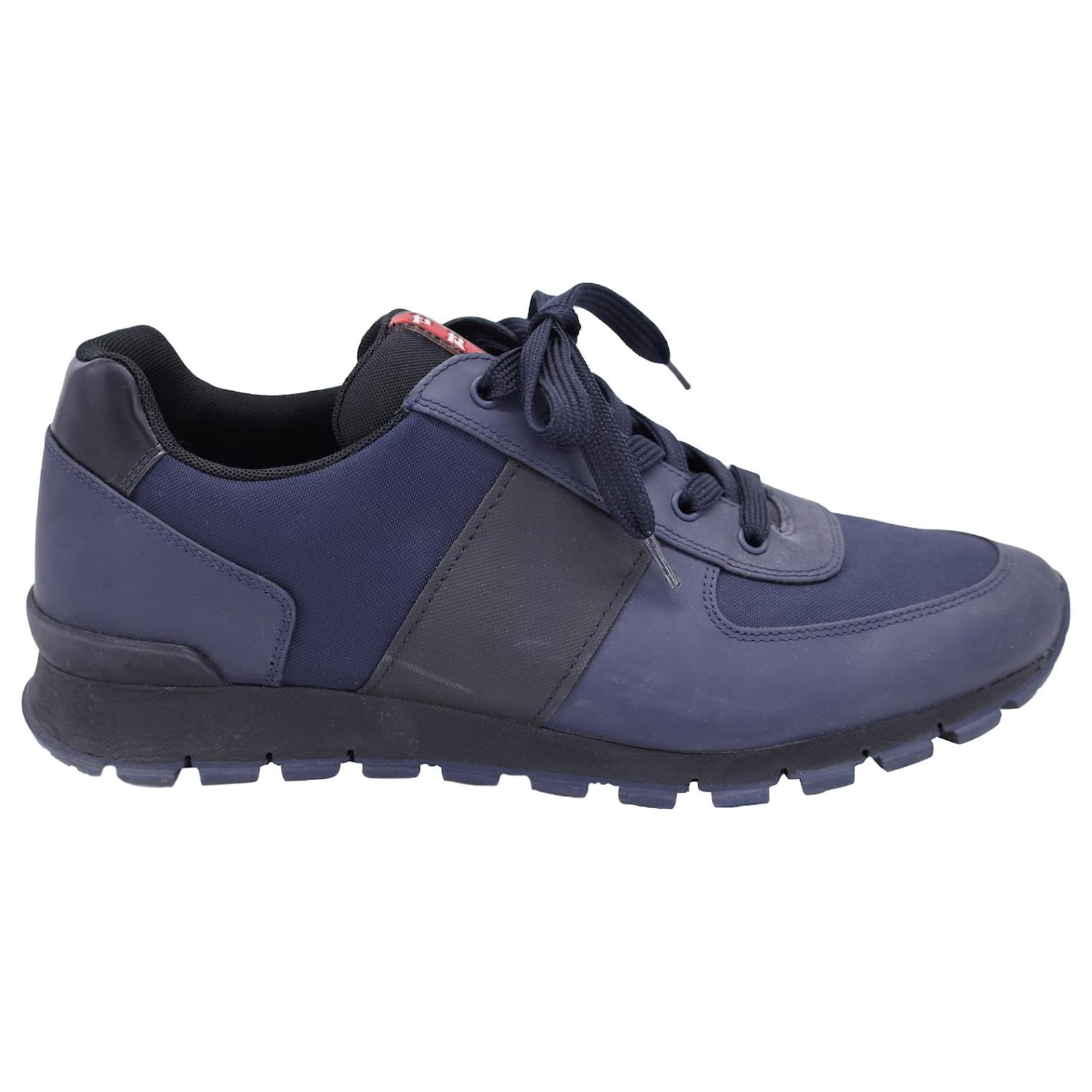 Navy prada runners best sale