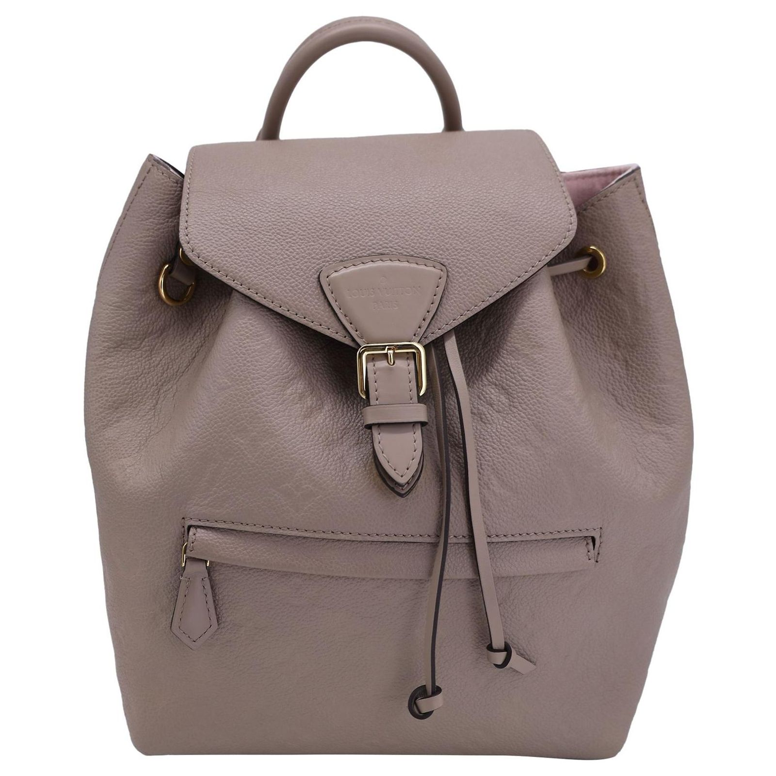 Louis Vuitton Turtledove Monogram Empreinte Montsouris Backpack Preloved LOUIS VUITTON Empreinte Monogram Montsouris MM NM  main image 2