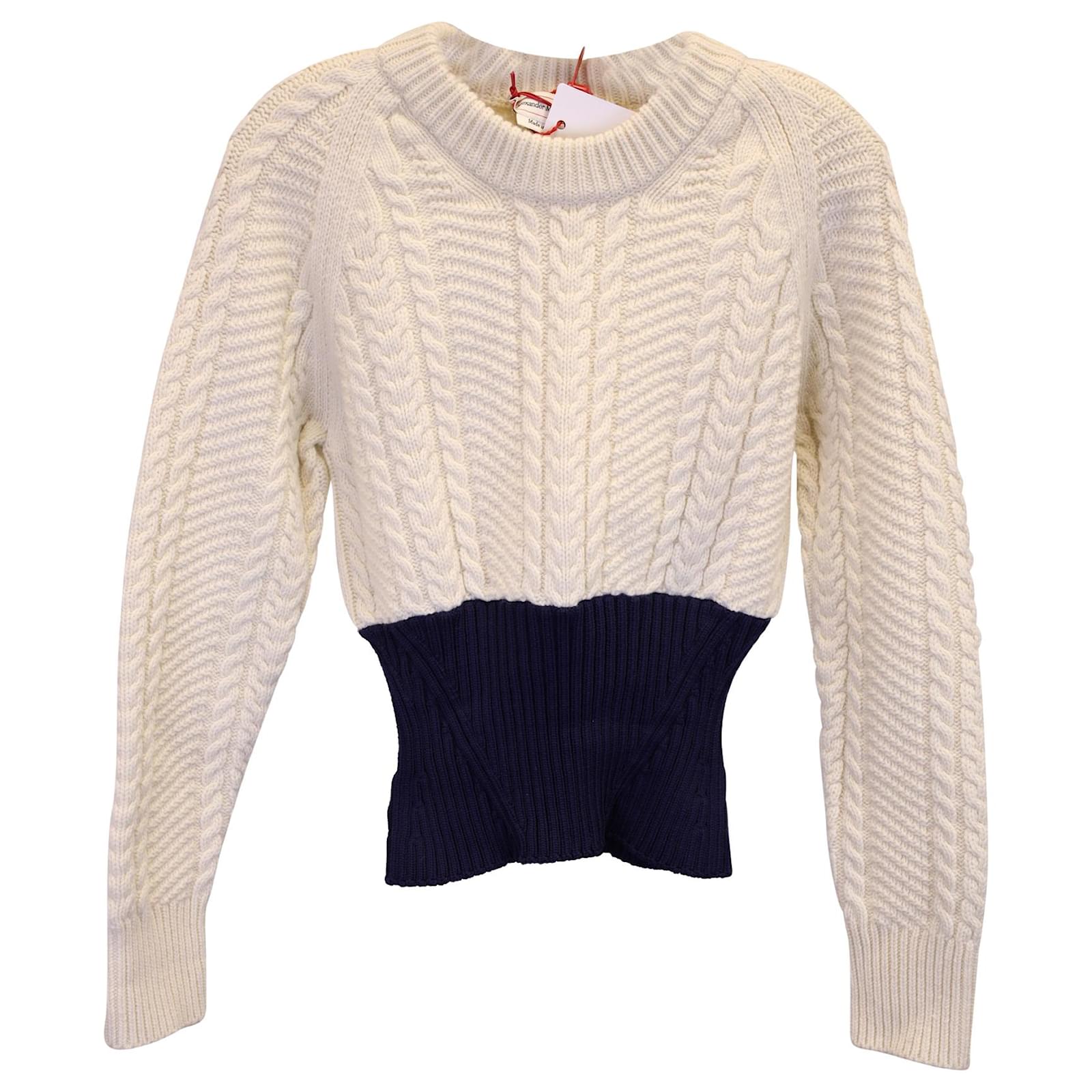 Alexander deals mcqueen cable knit sweater