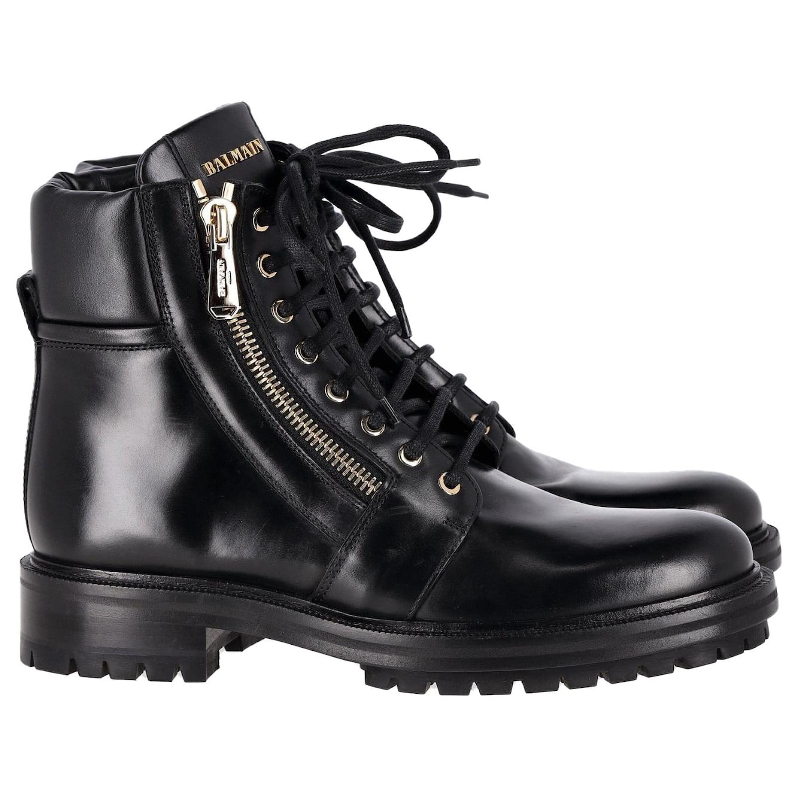 Pelle Stivale Balmain Stivali Con Zip Balmain Army Ranger In Pelle