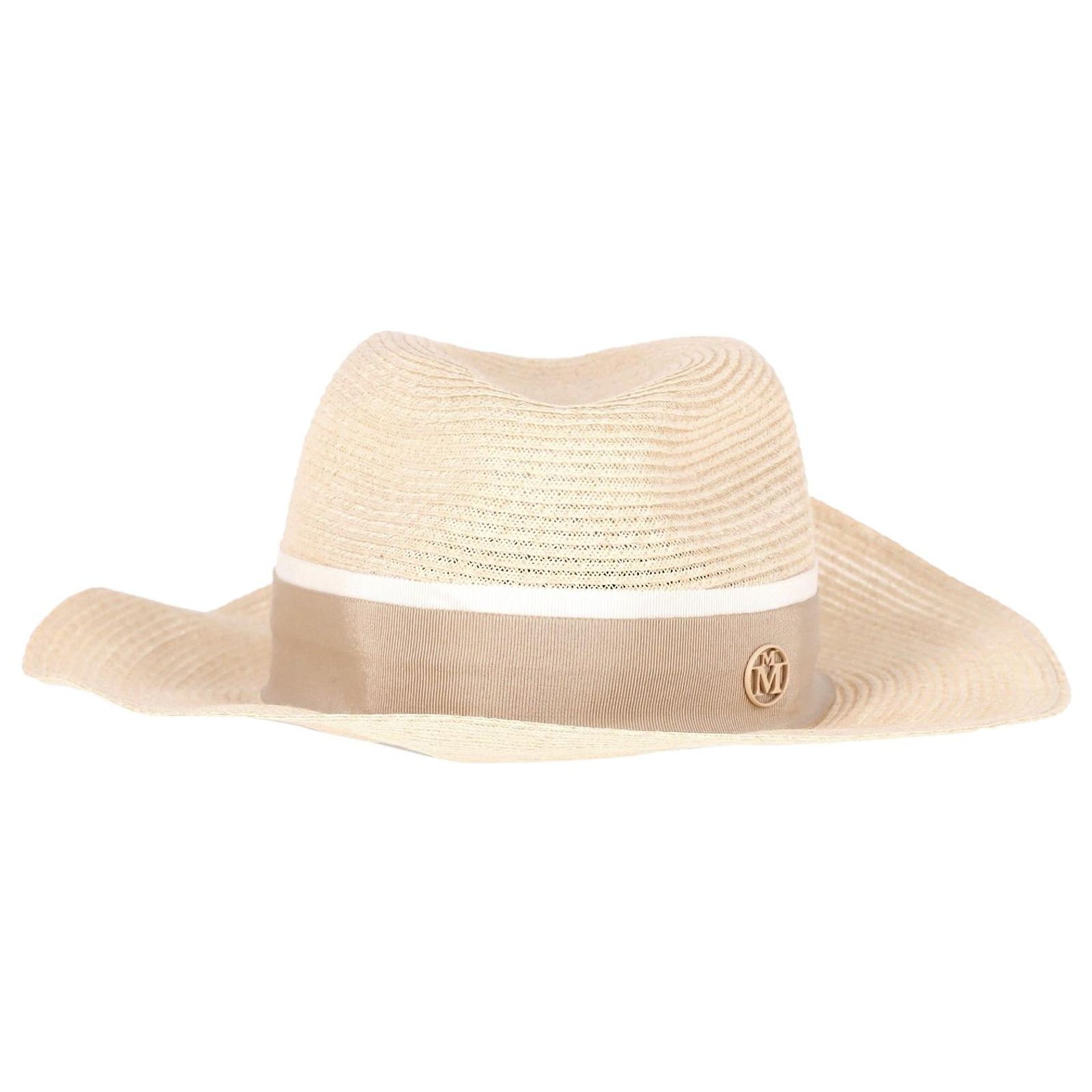 Beige straw Maison Michel Henrietta hat Maison Michel Henrietta straw fedora Maison Michel main image 2