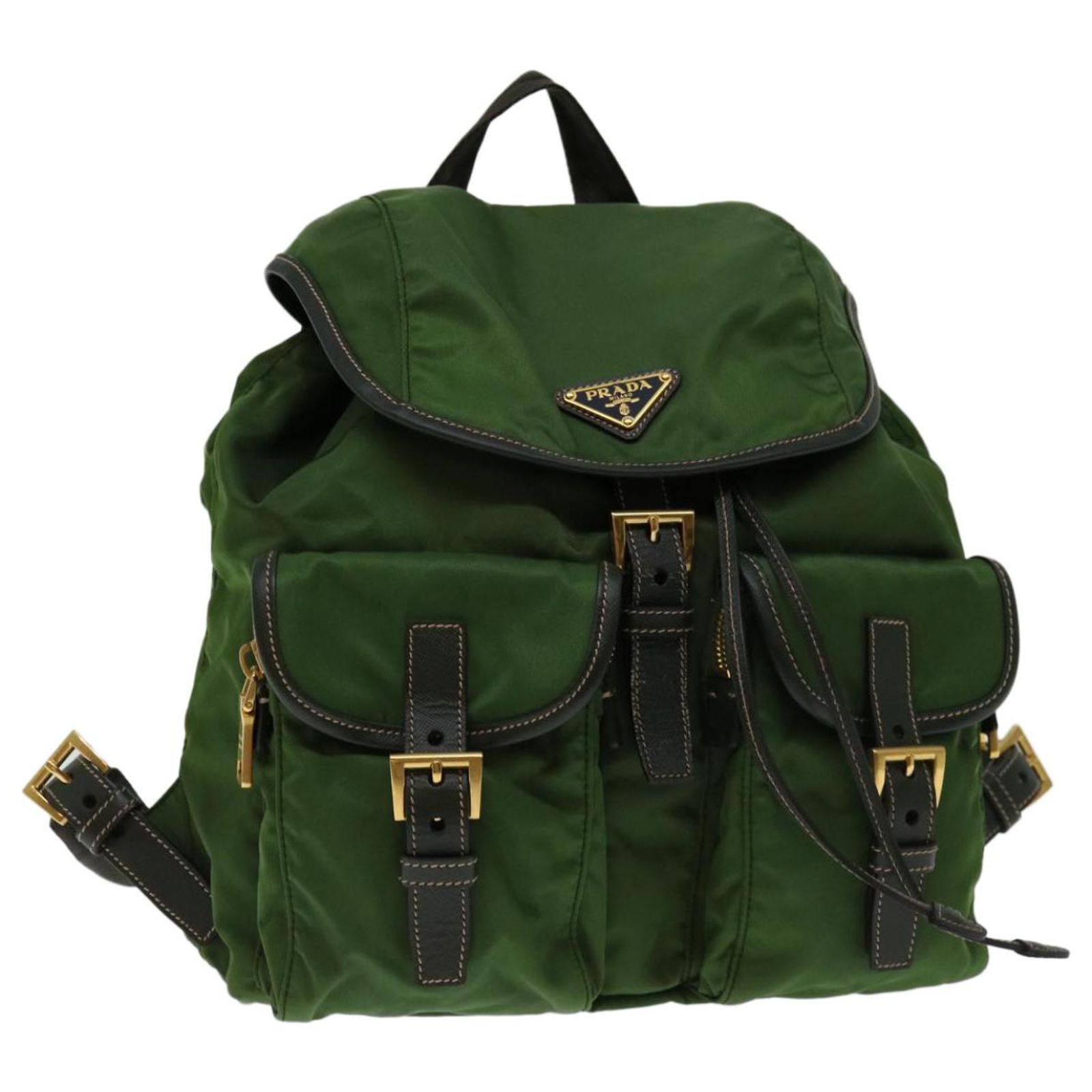PRADA Backpack Nylon Khaki Auth 146518 PRADA Backpack Nylon Khaki Auth bs23722 ref.2145622 - Joli  main image 4