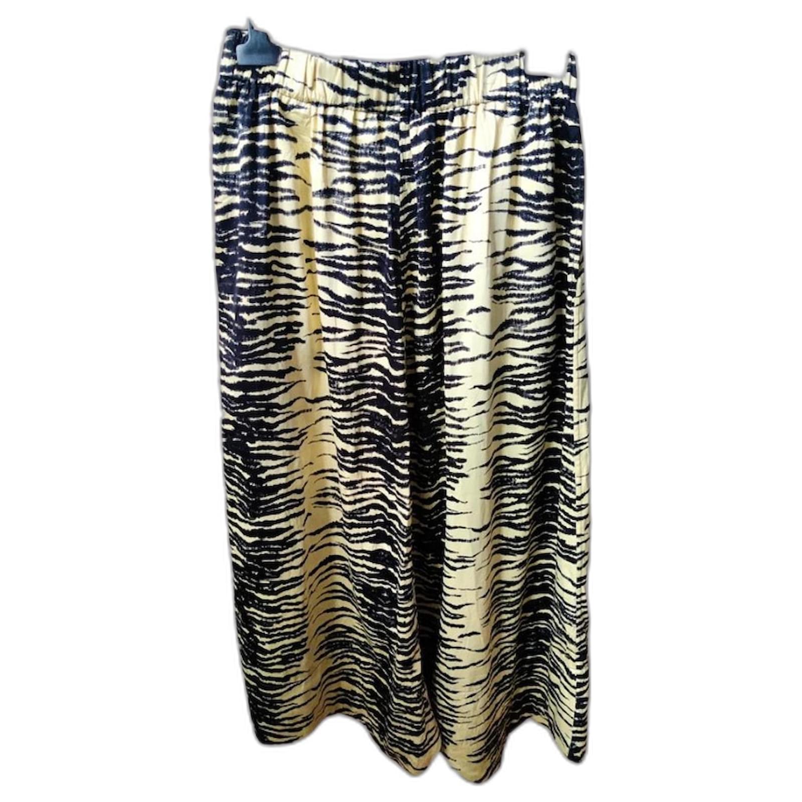 Ganni long skirt Black Yellow Polyester Viscose ref.1295940