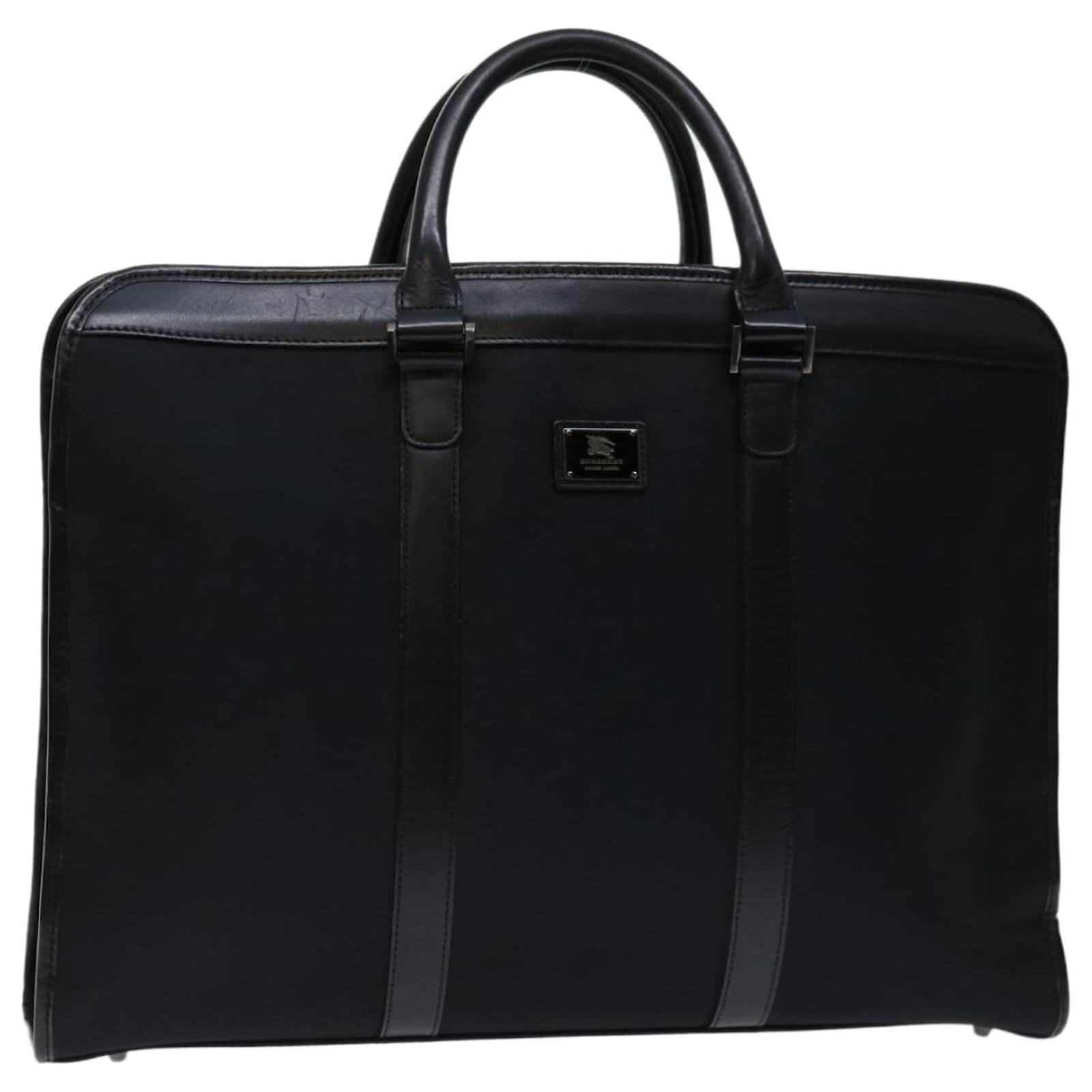 BURBERRY Black label Business Bag Nylon Noir Auth bs12486 ref