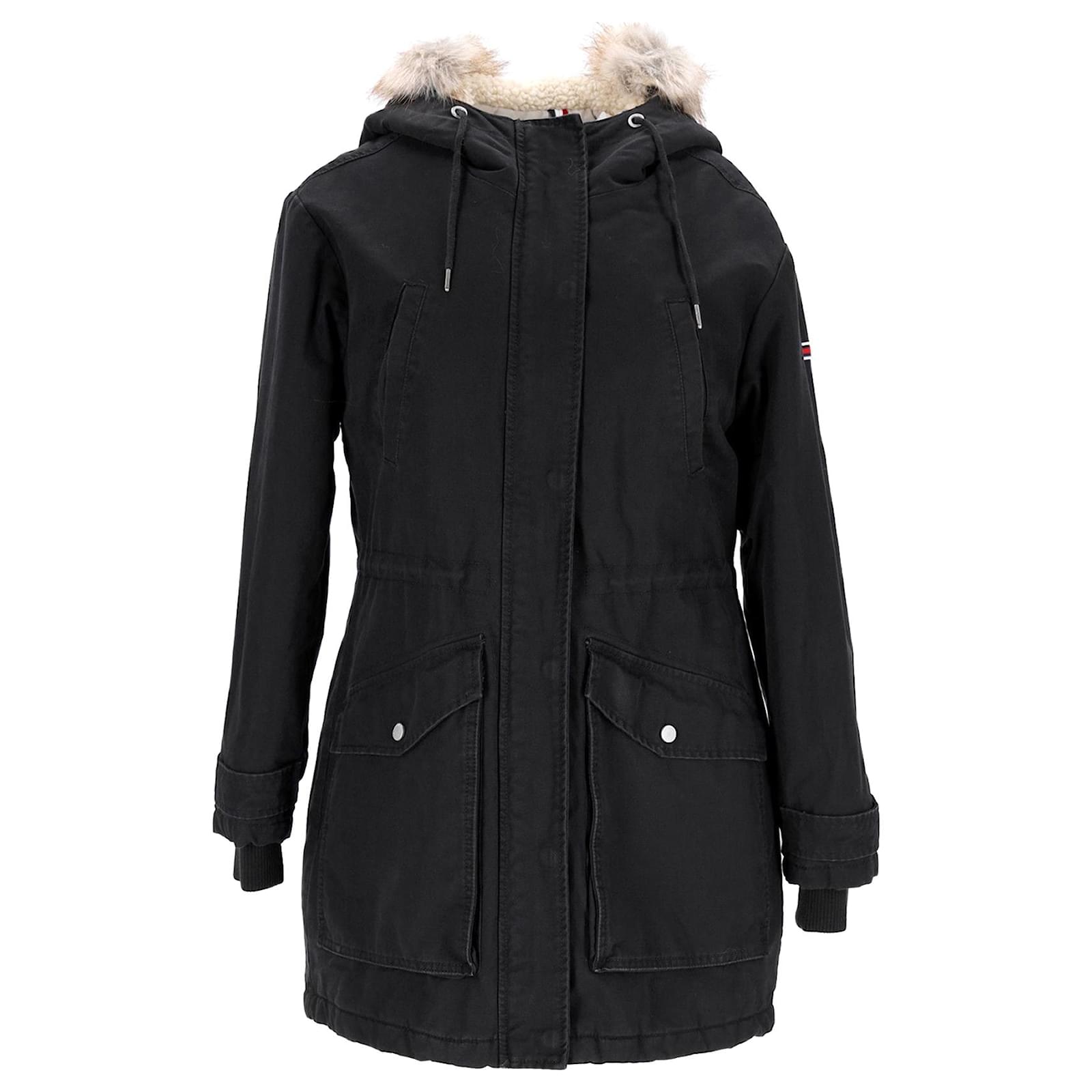 Winter Jacke Mantel Tommy Jeans Mantel Essential Hooded Down Parka