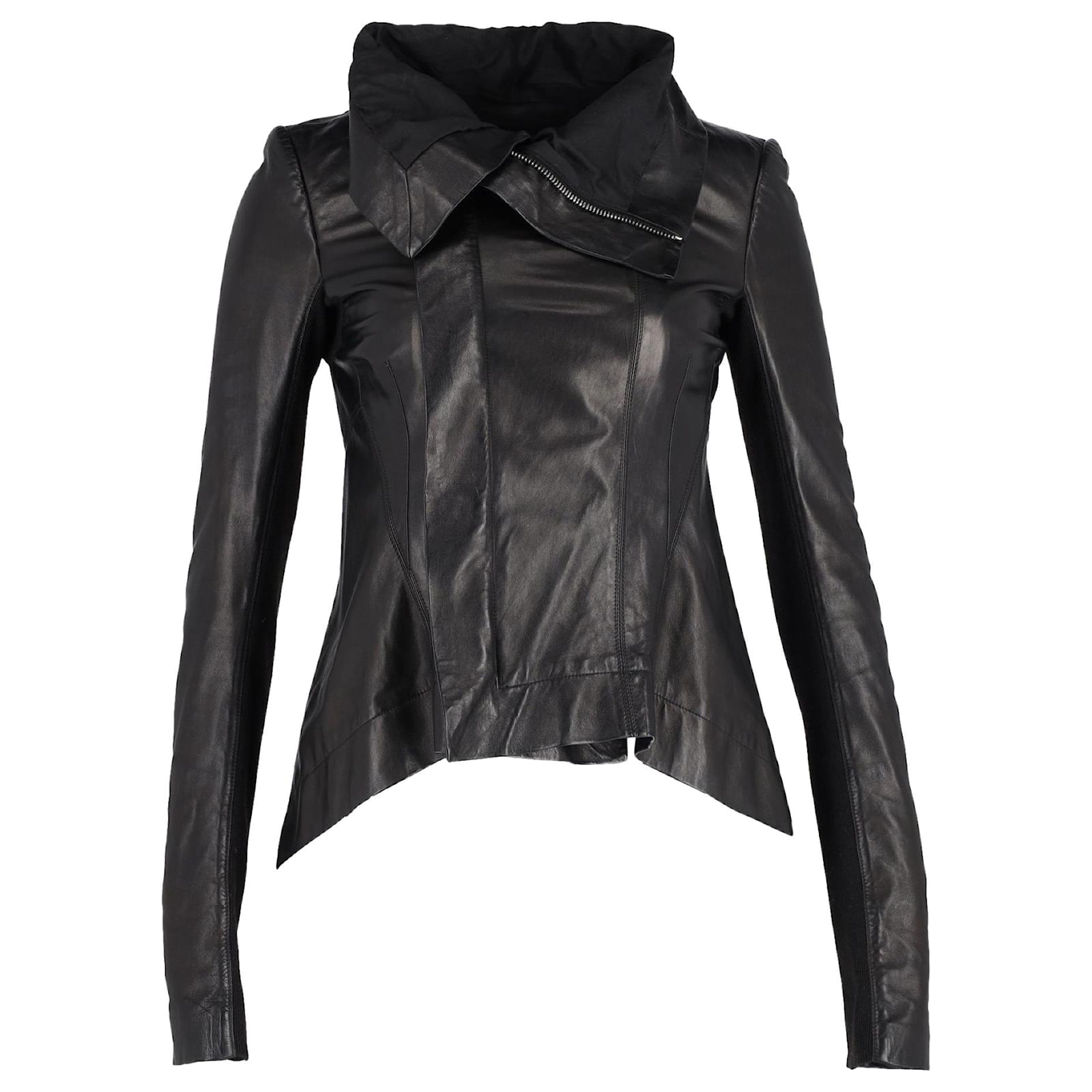 Rick Owens Draped Jacket in Black Leather ref.1298713 - Joli Closet