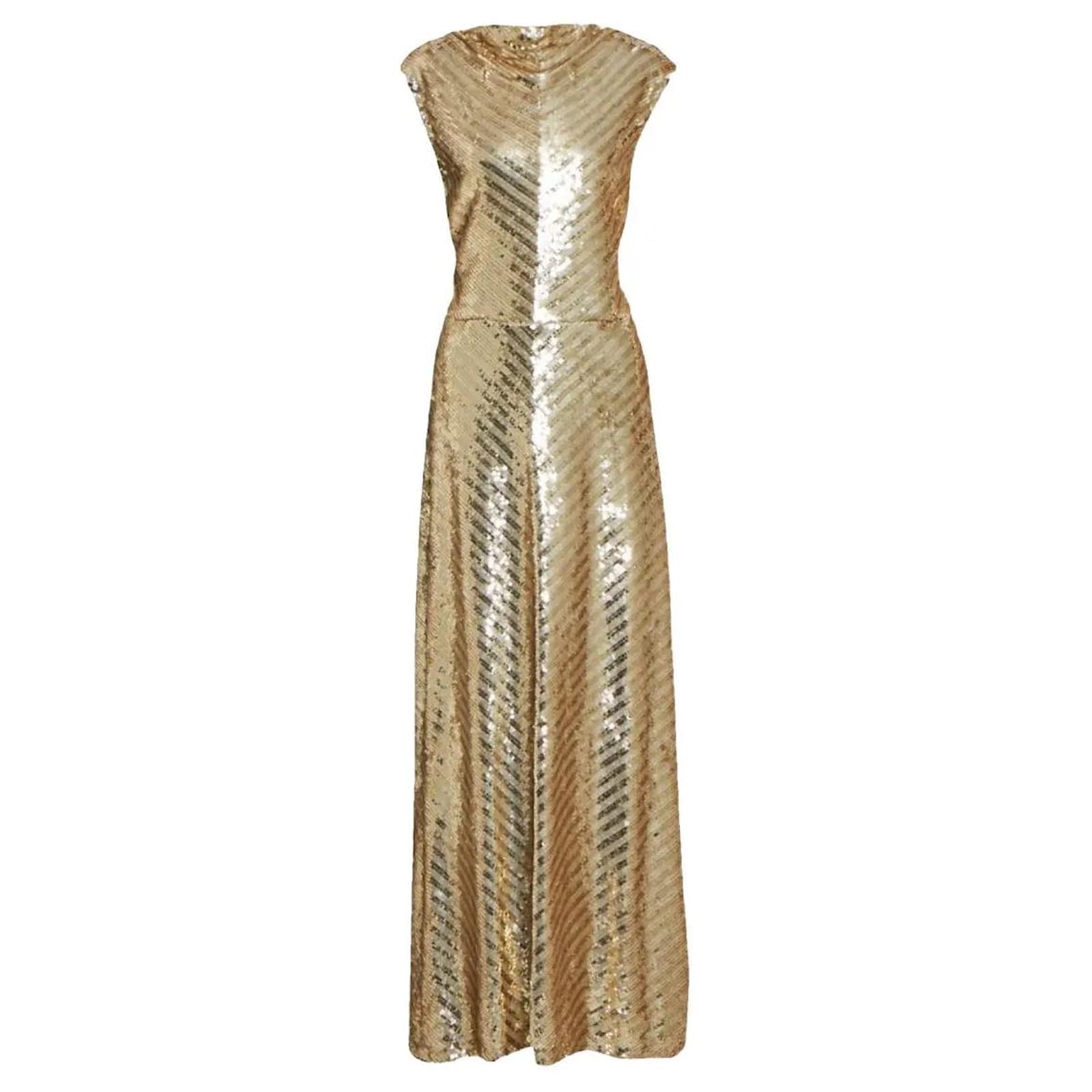 valentino gold dress VALENTINO BLUE & METALLIC GOLD LACE PARTY DRESS 2016