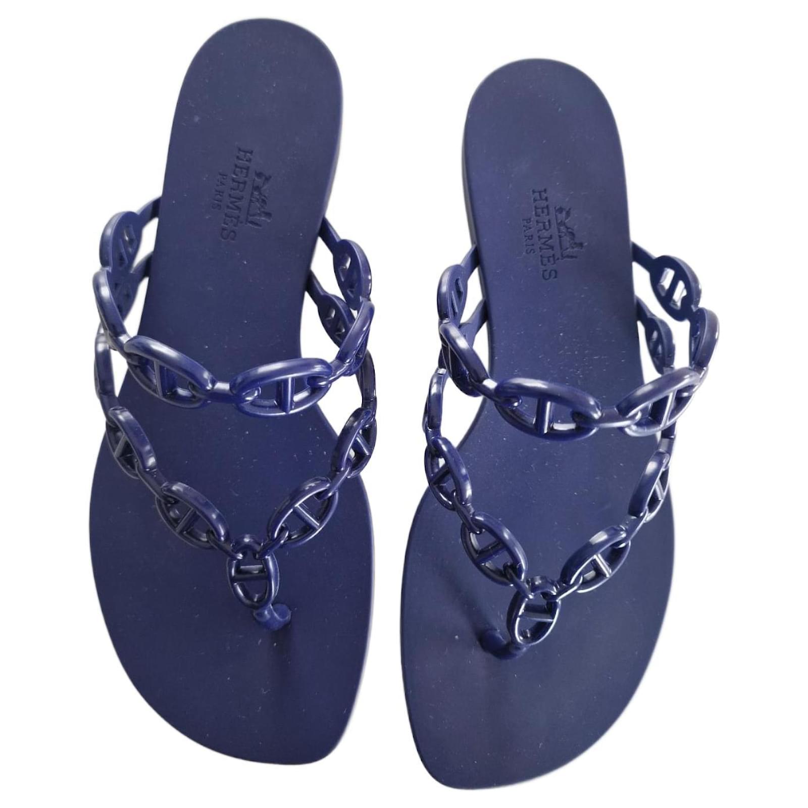Hermès ISLAND sandals Purple Polyurethane Joli Closet
