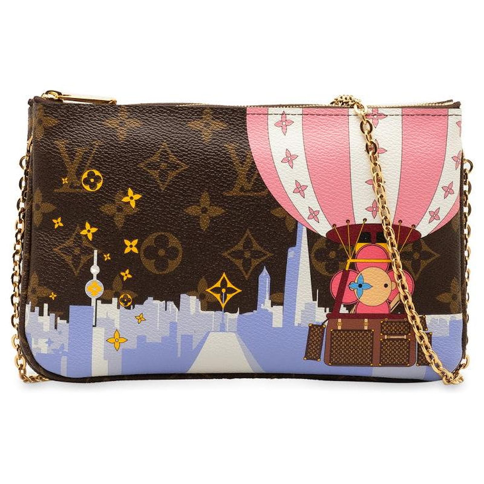 Louis Vuitton Louis Vuitton PVC Leather Double Zip Vivienne