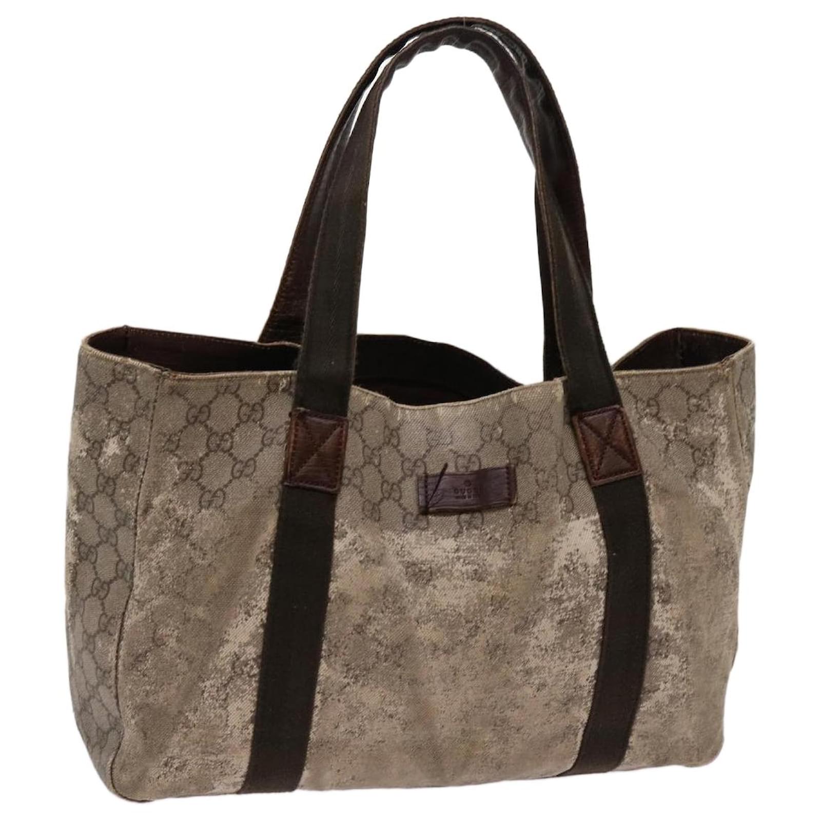 GUCCI グッチ GGスプリーム レザー PVC トートバッグ 141624 GUCCI トートバッグ PVC×レザー GGスプリーム 大容量 141624