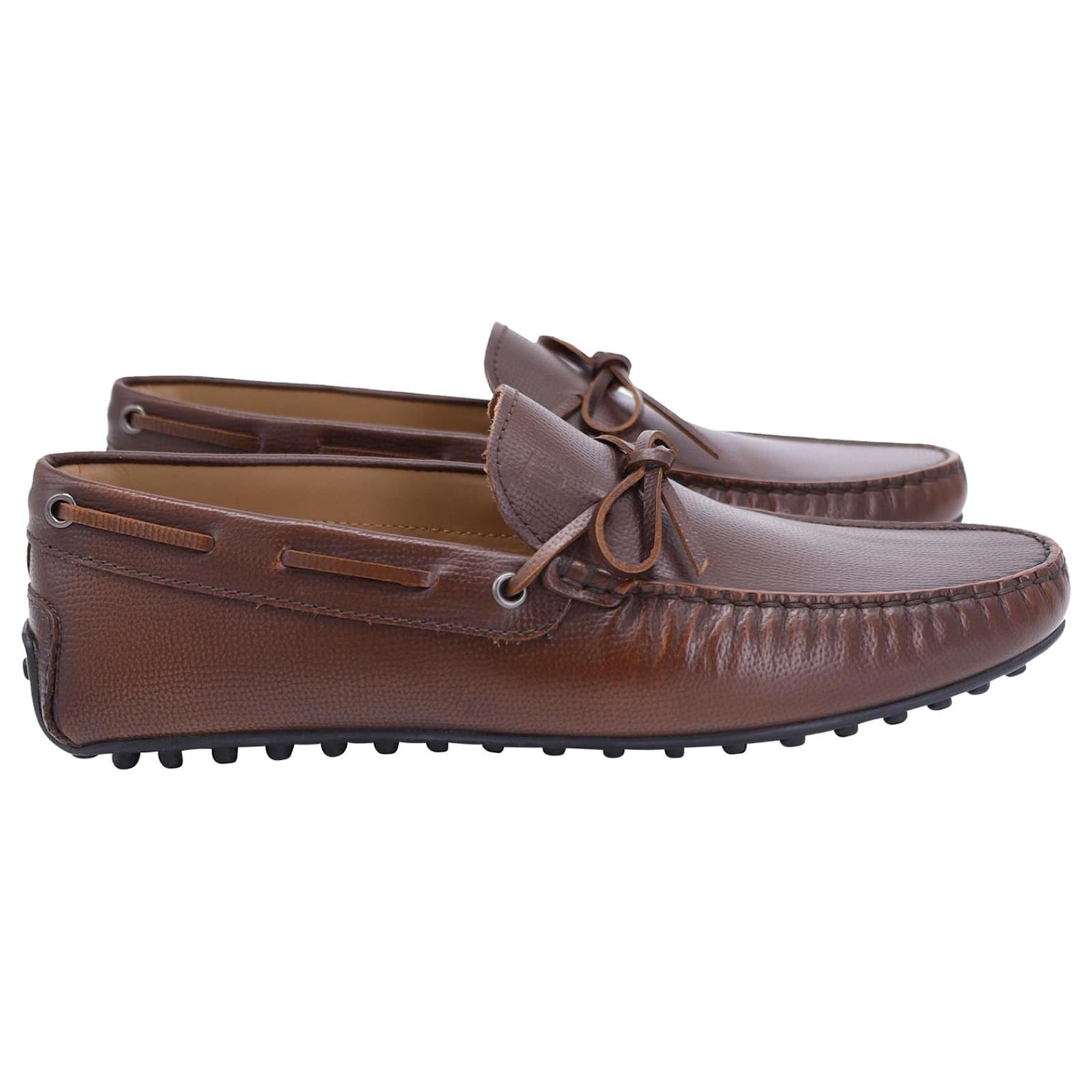 Mocasines Tod's City Gommino de piel marrón Castaño Cuero ref